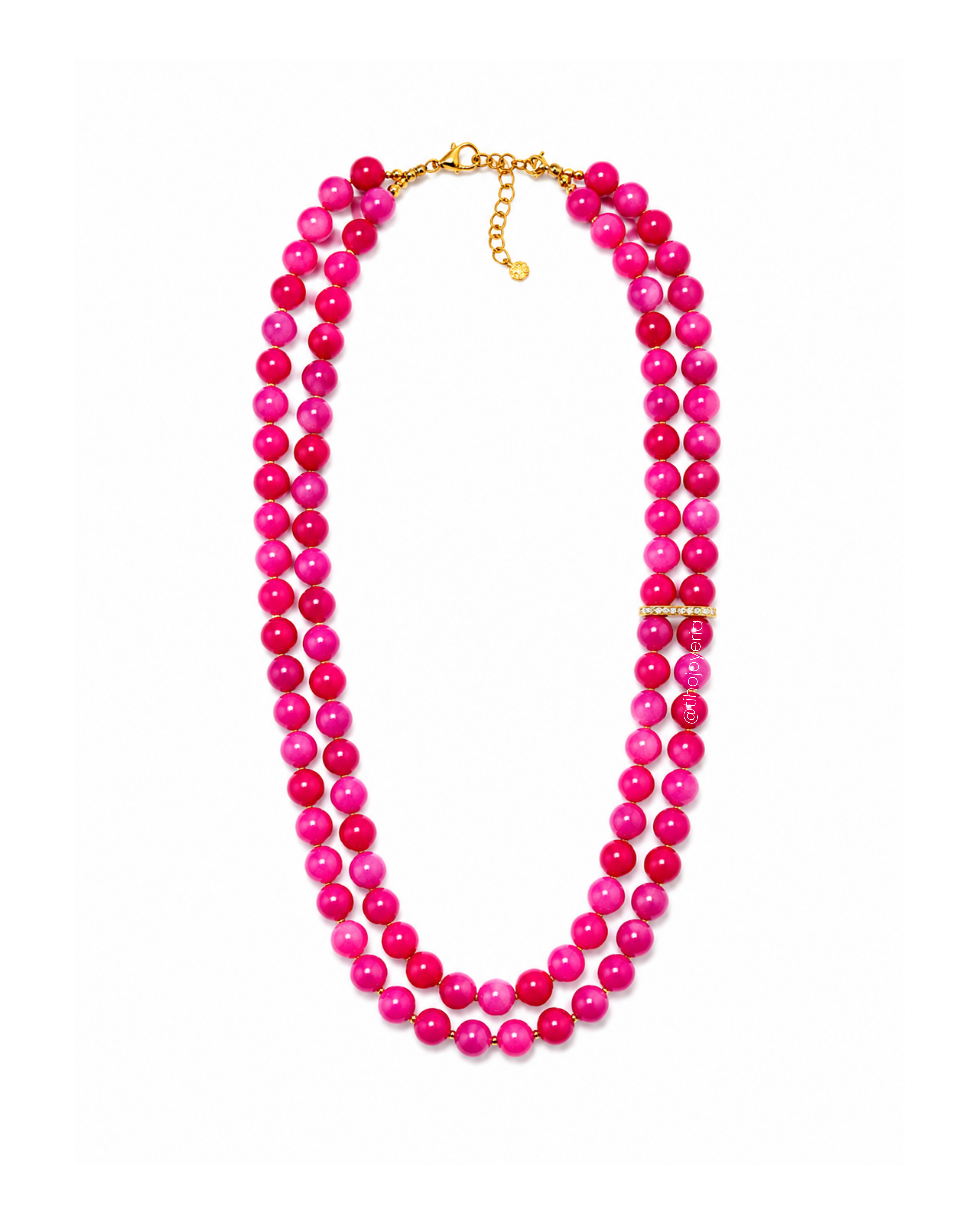 Collar Doble Fucsia