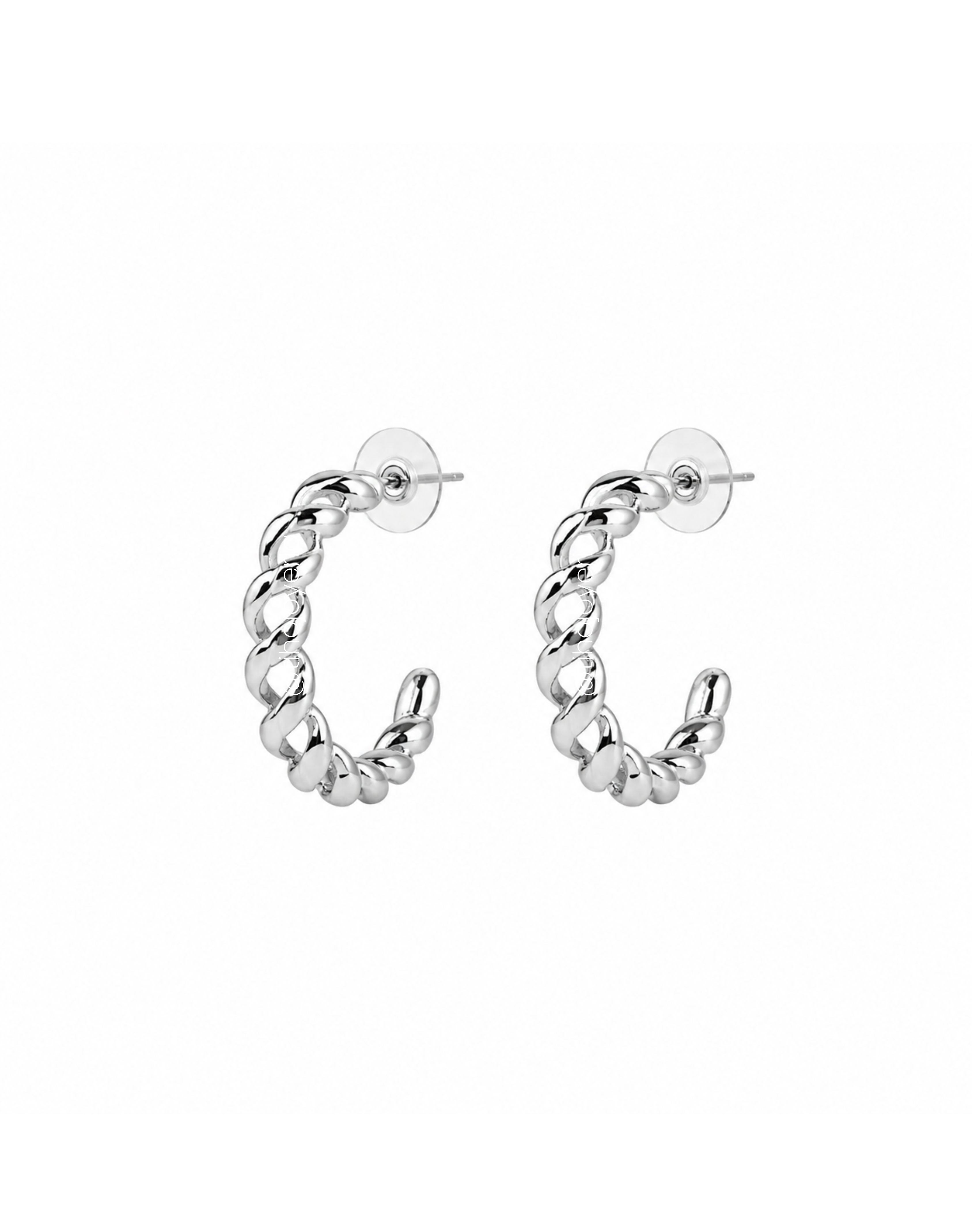 Aretes Twist Plateados