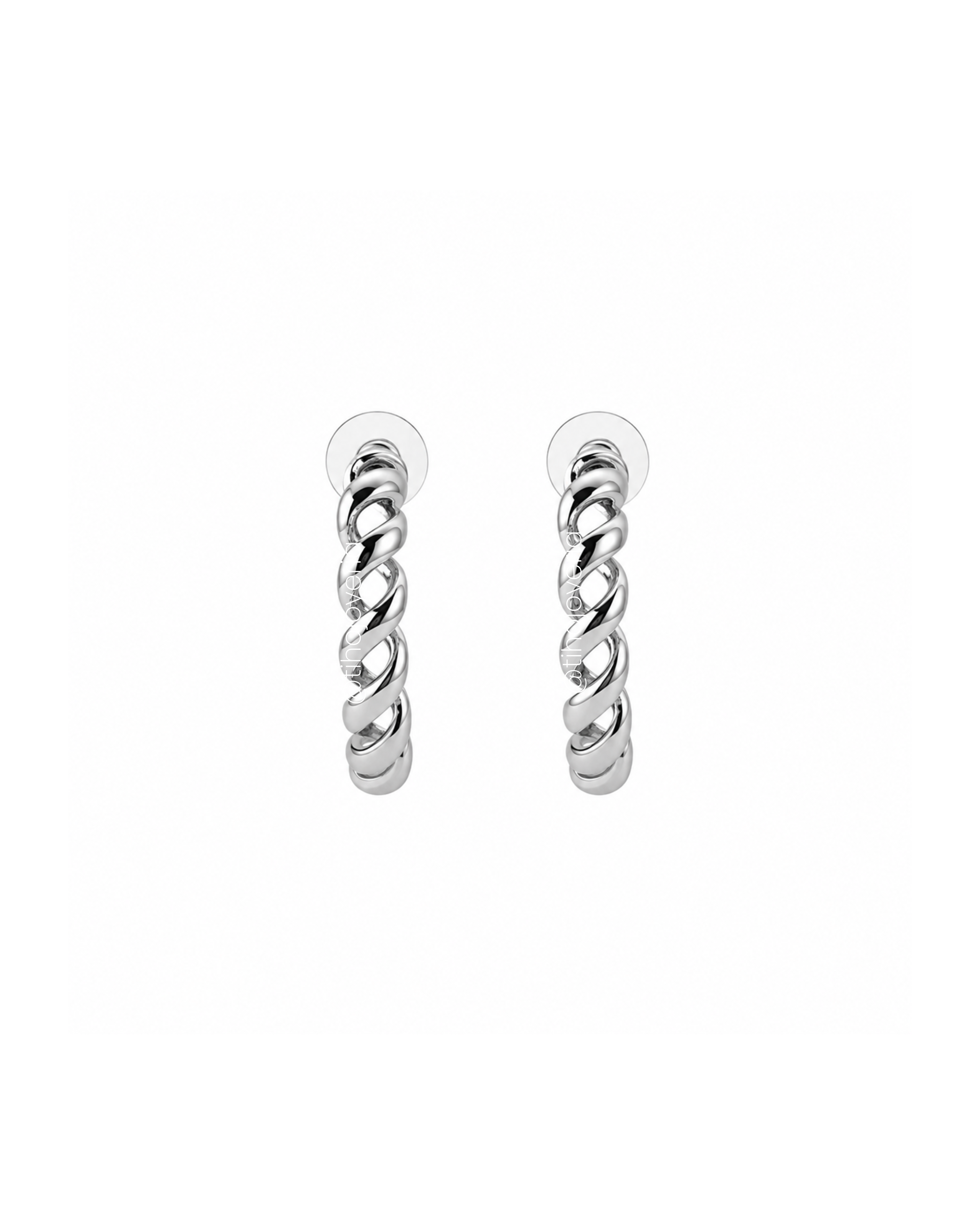Aretes Twist Plateados