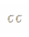 Aretes Triple Hoop Bicolor