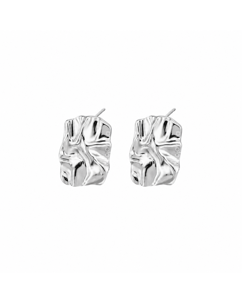 Aretes de Textura Plateados