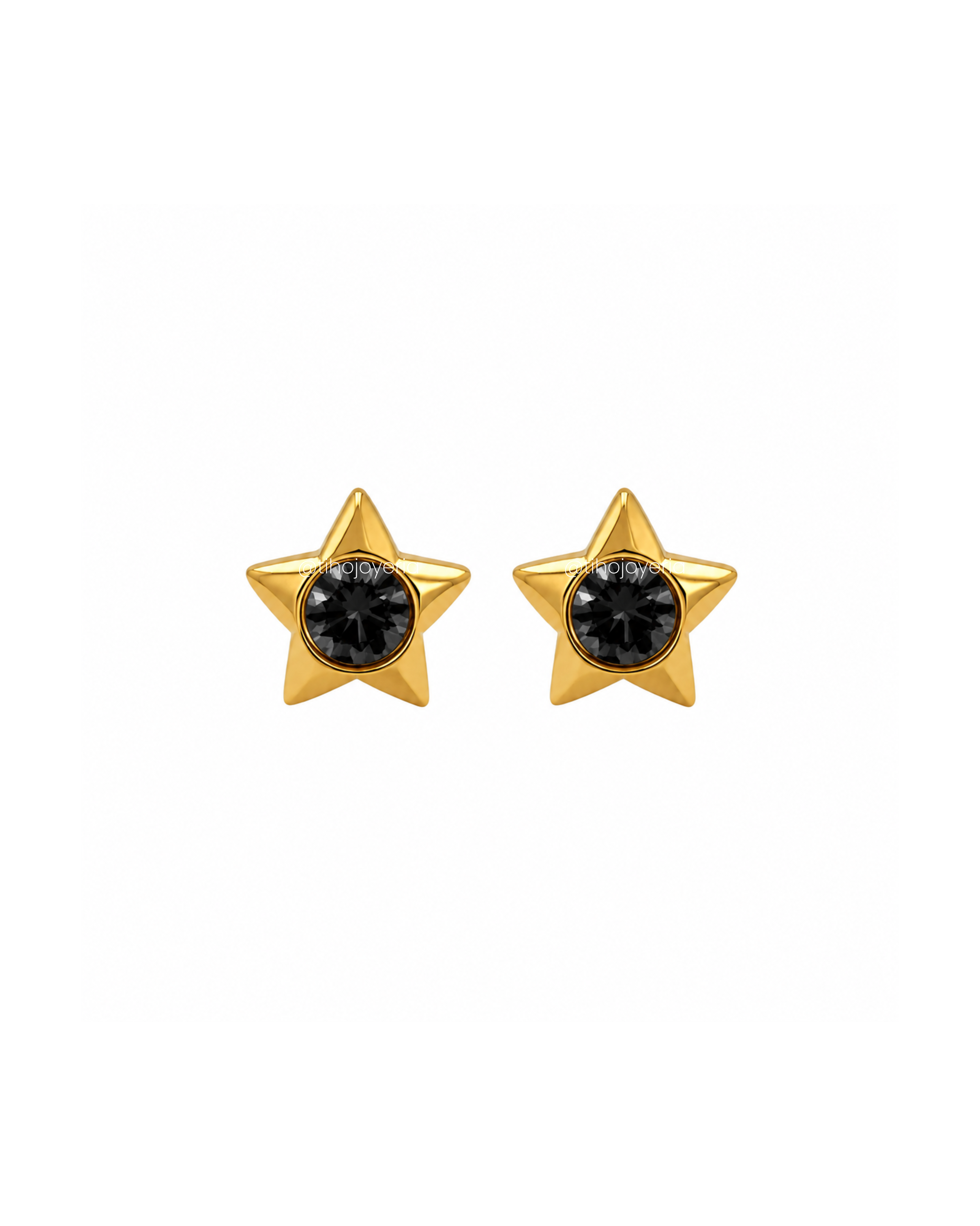 Aretes Starlight Negro