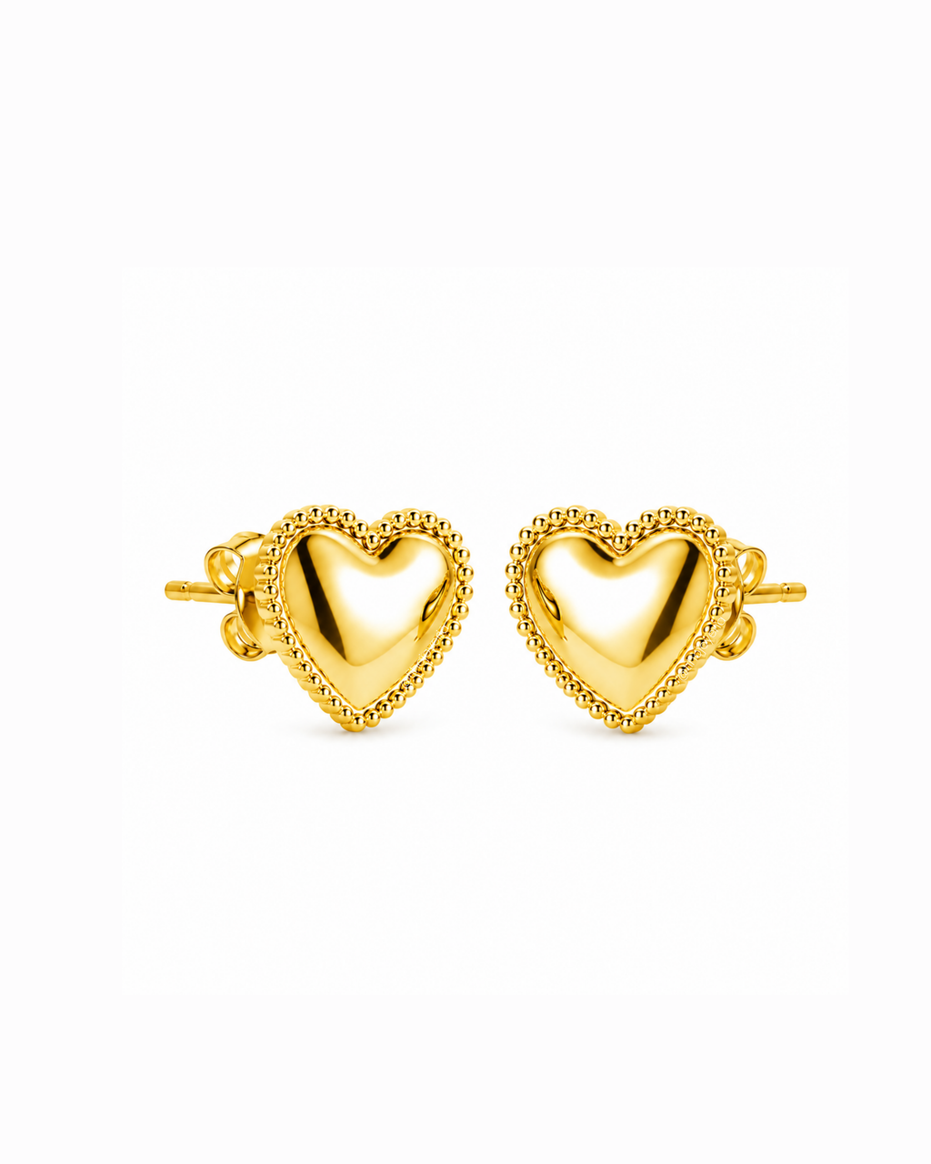 Aretes Corazón Dorados