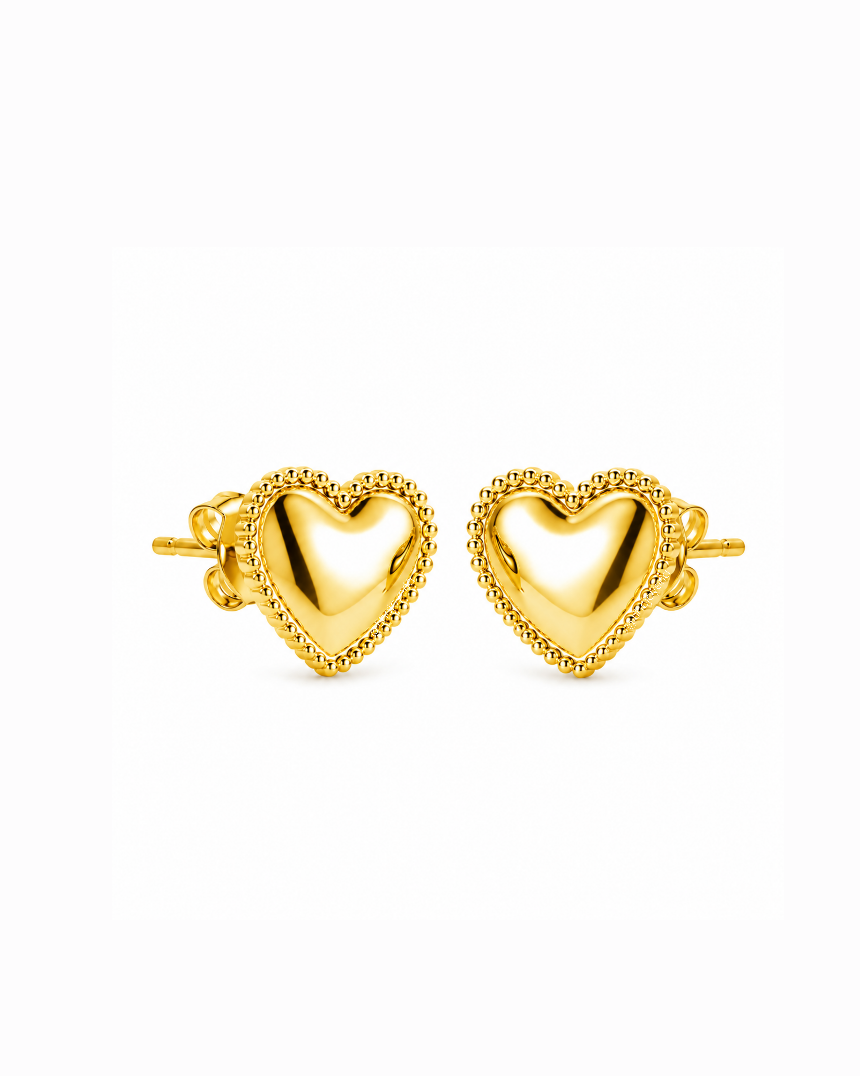 Aretes Corazón Dorados