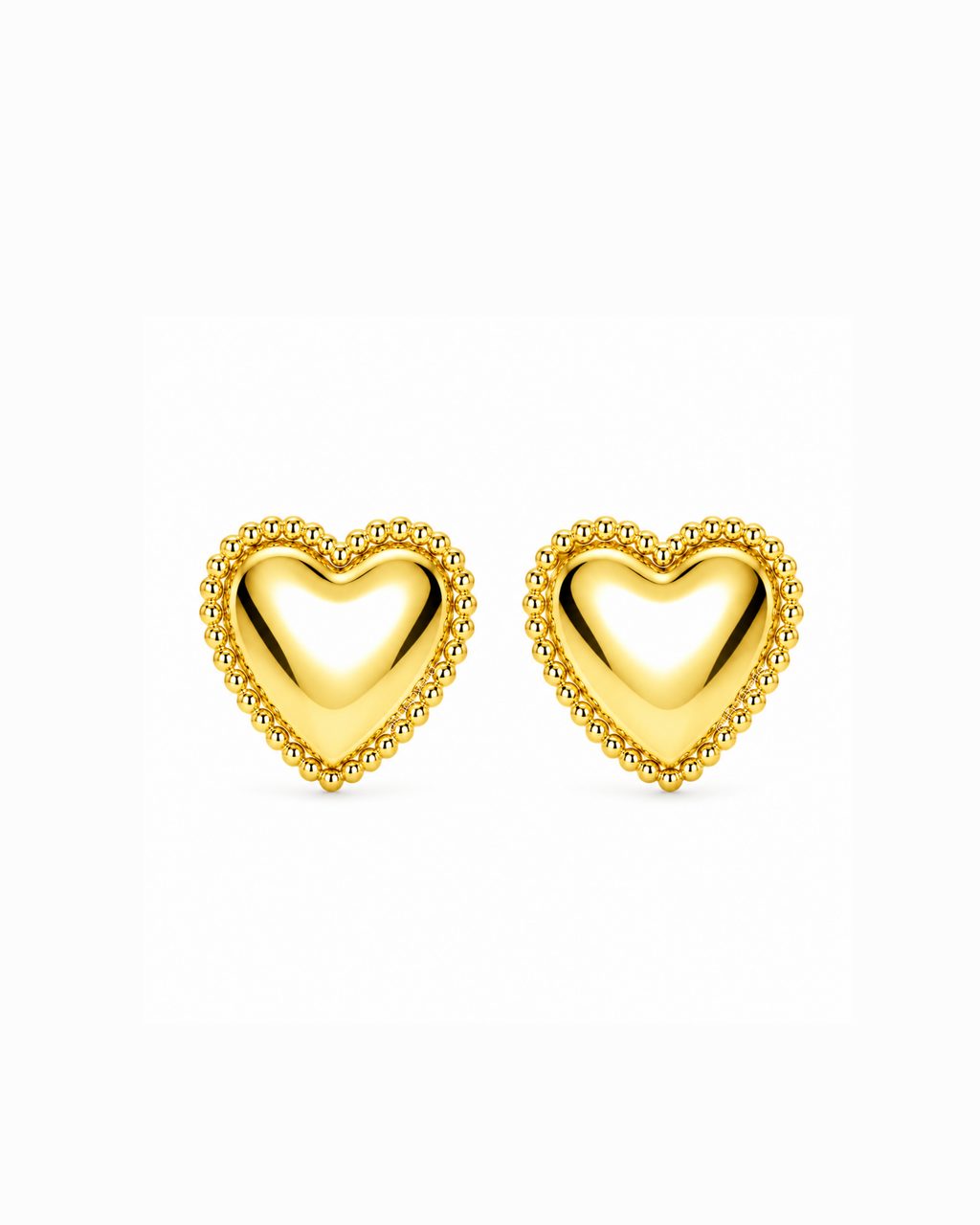 Aretes Corazón Dorados