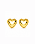 Aretes Corazón Dorados