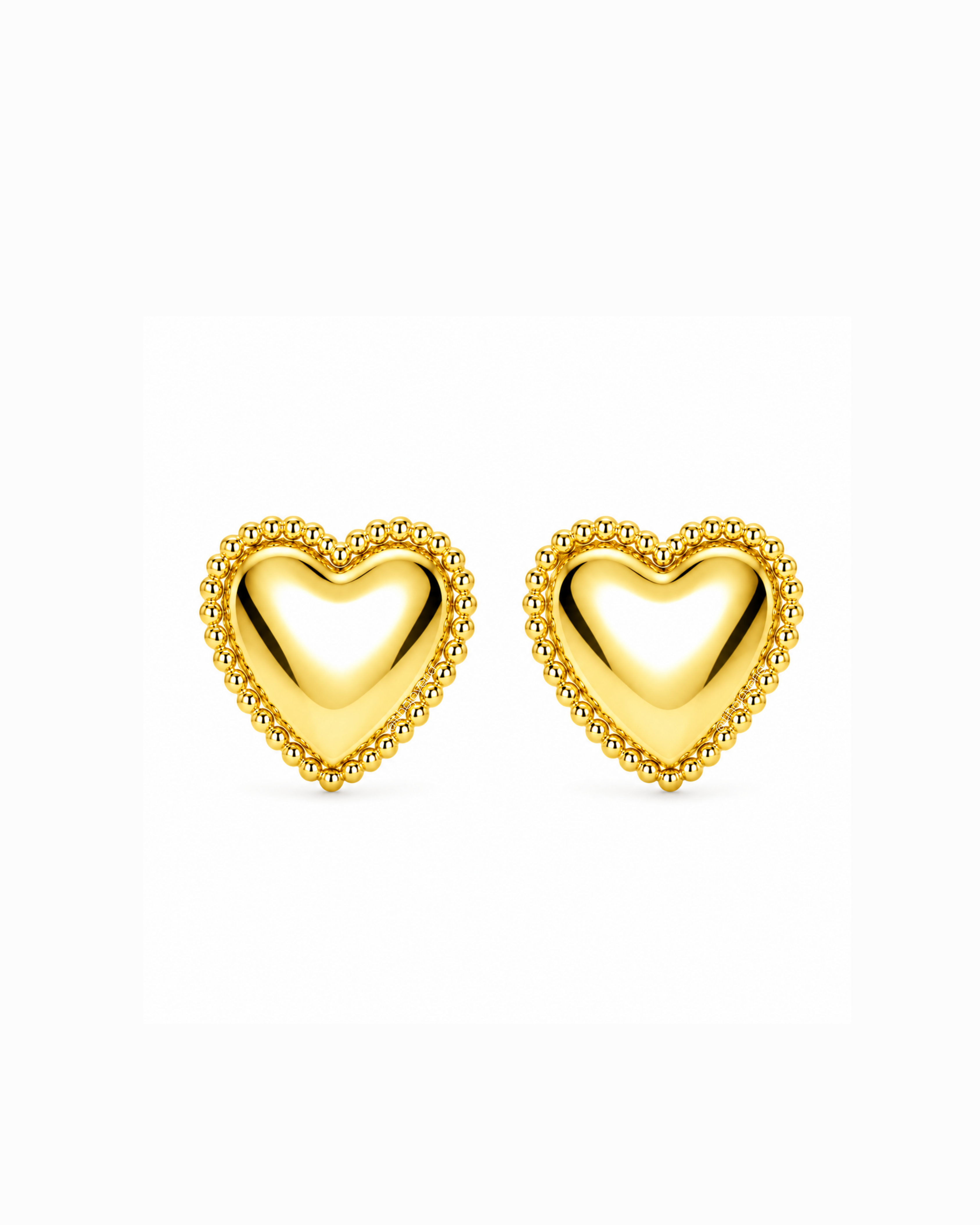 Aretes Corazón Dorados