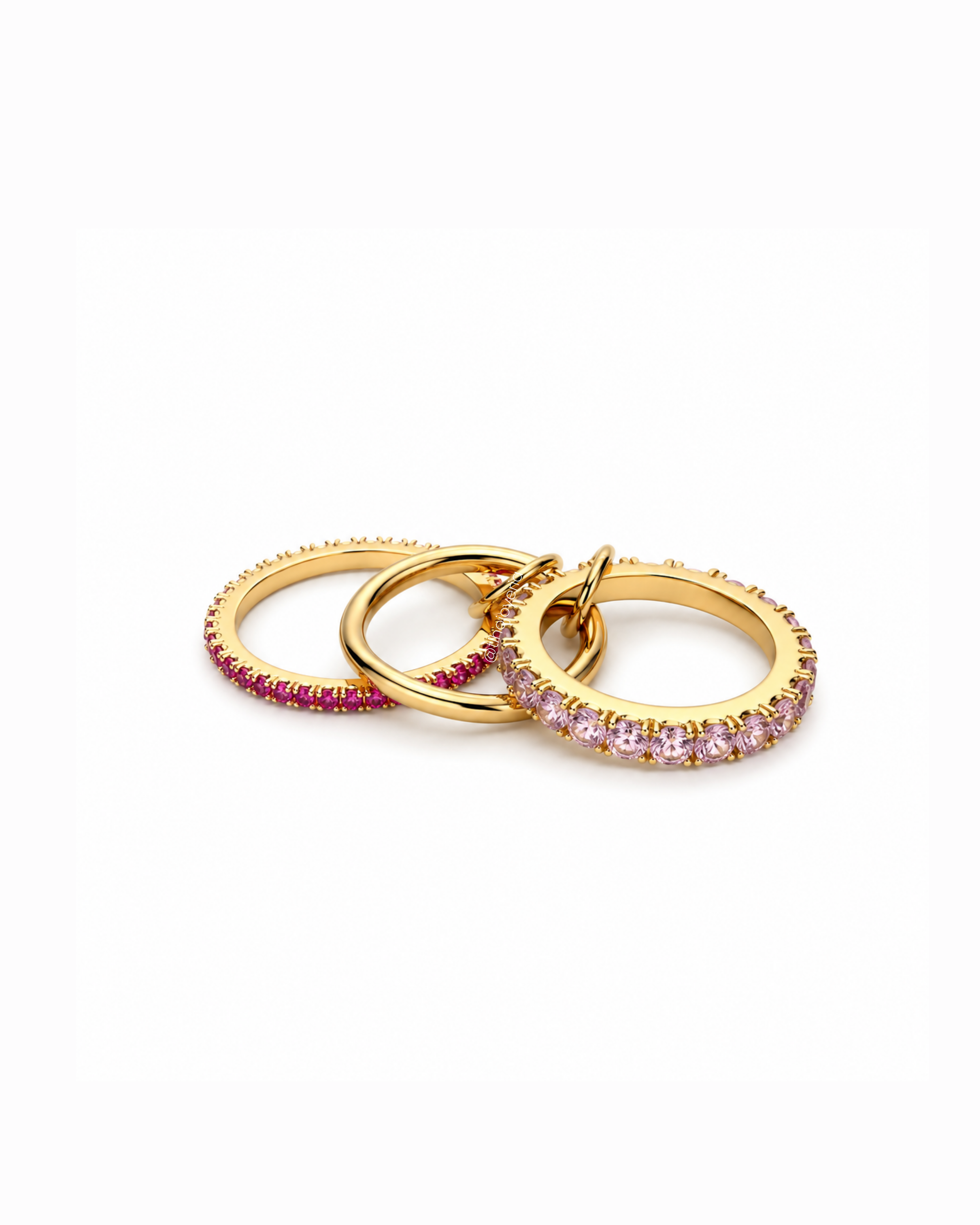 Anillo Triple Rosa