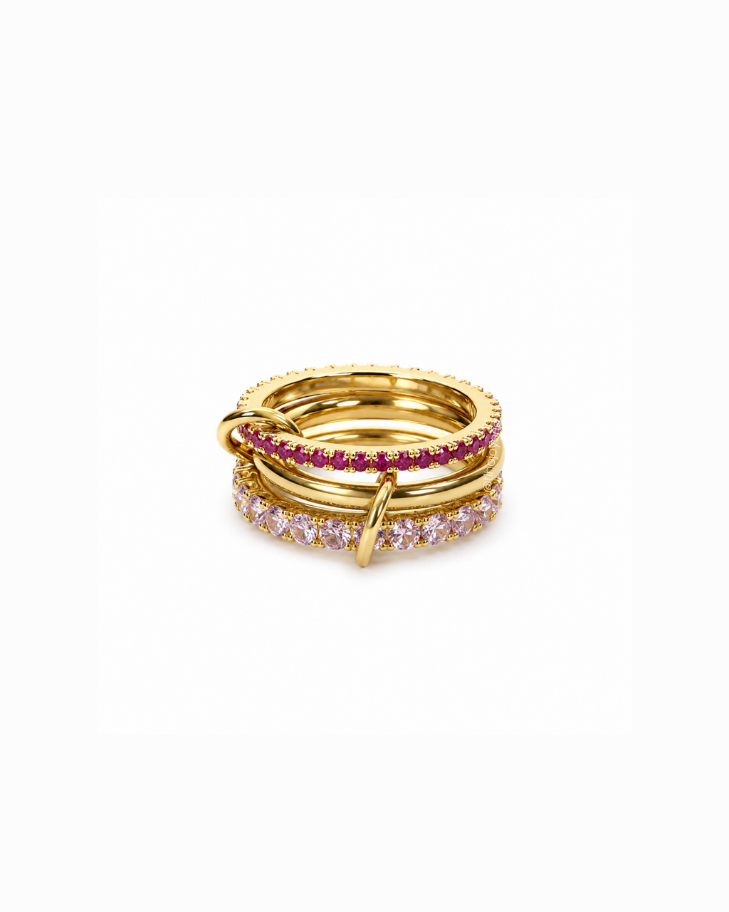 Anillo Triple Rosa