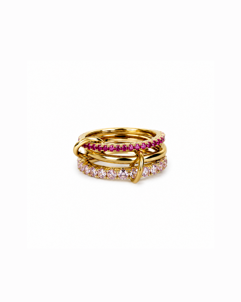 Anillo Triple Rosa