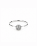 Anillo mini pavé Plateado