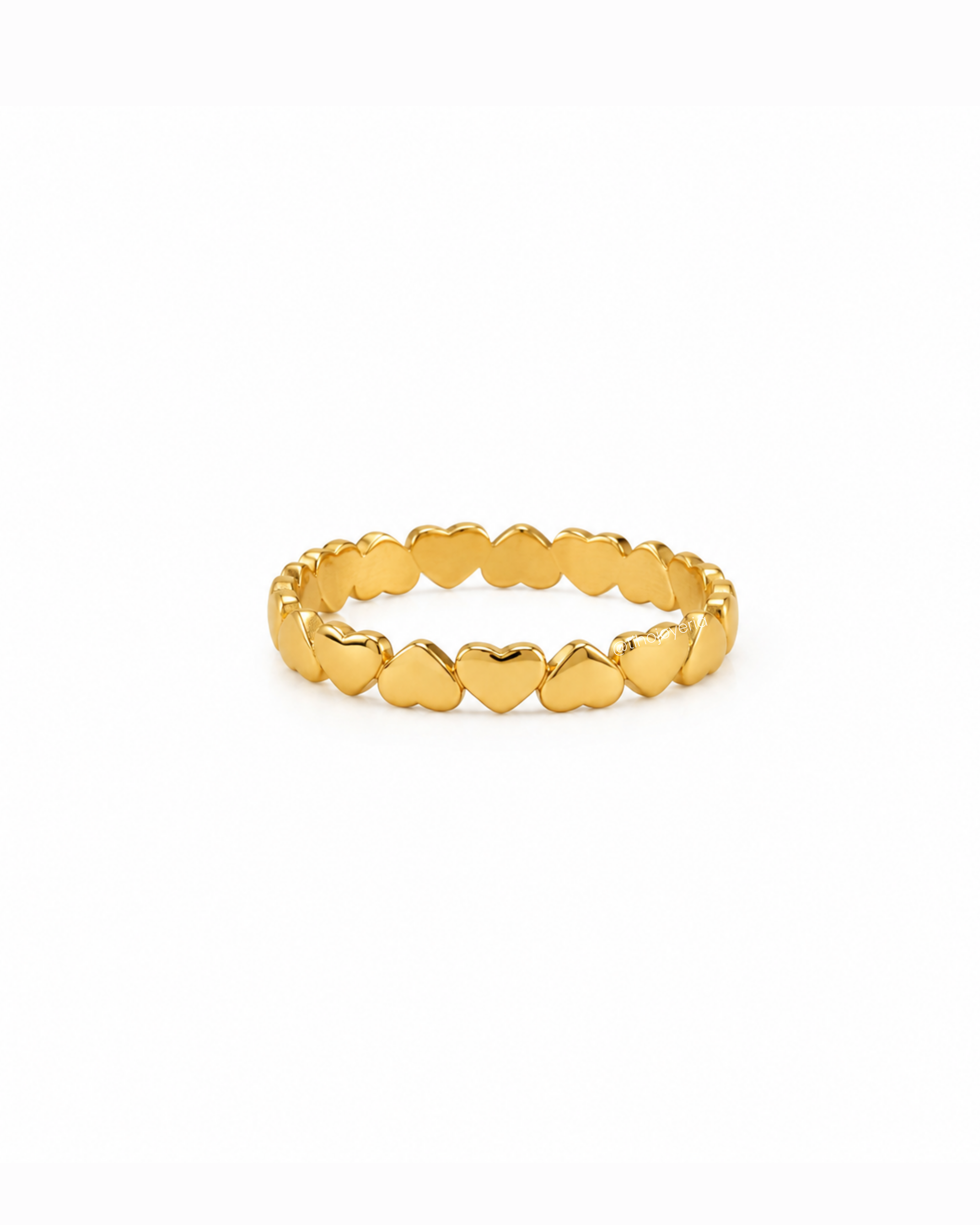 Anillo corazones Dorado