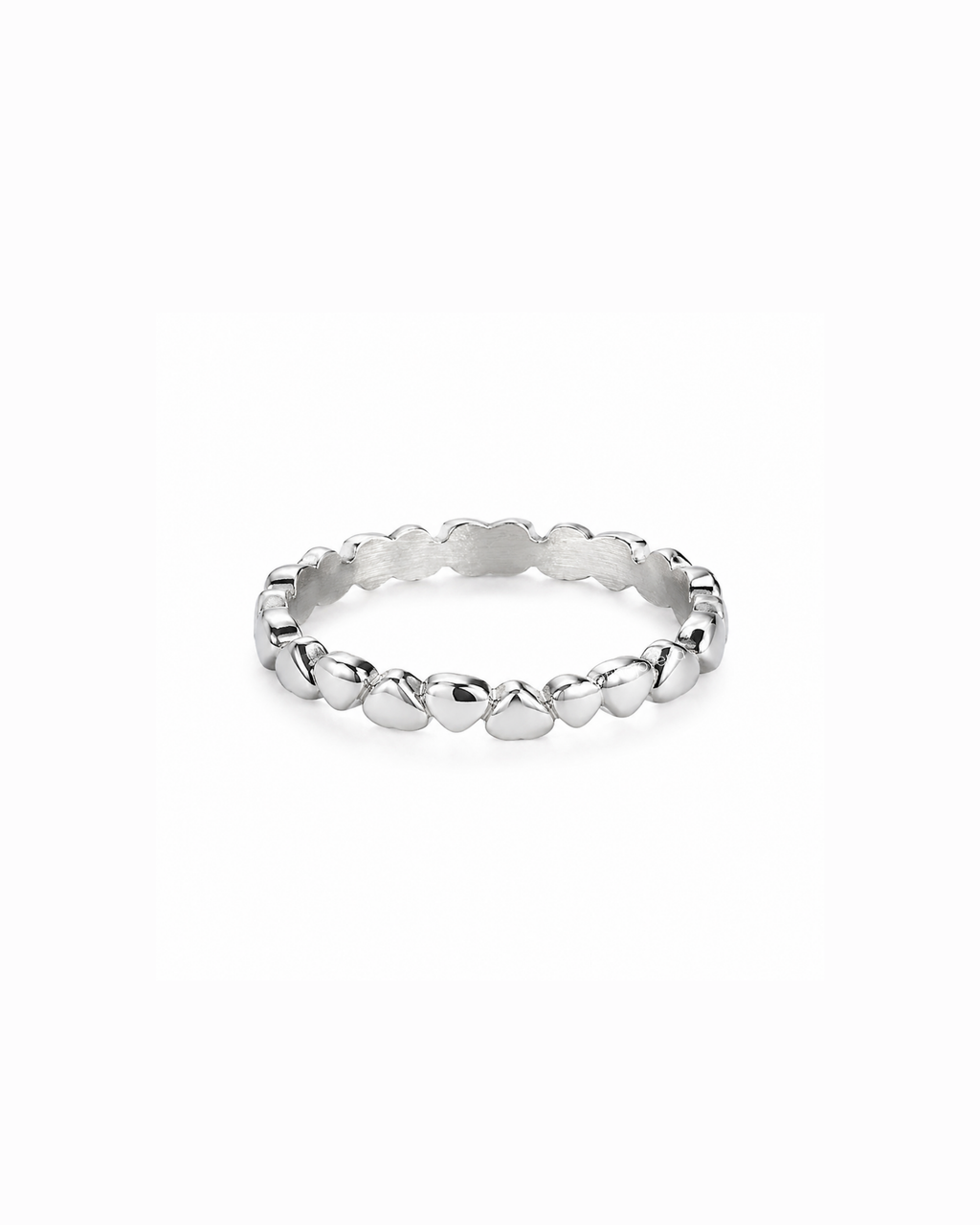 Anillo corazones Plateado