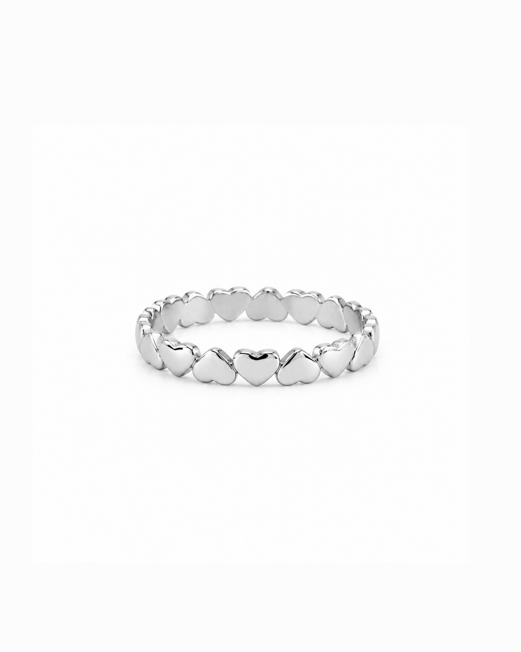 Anillo corazones Plateado