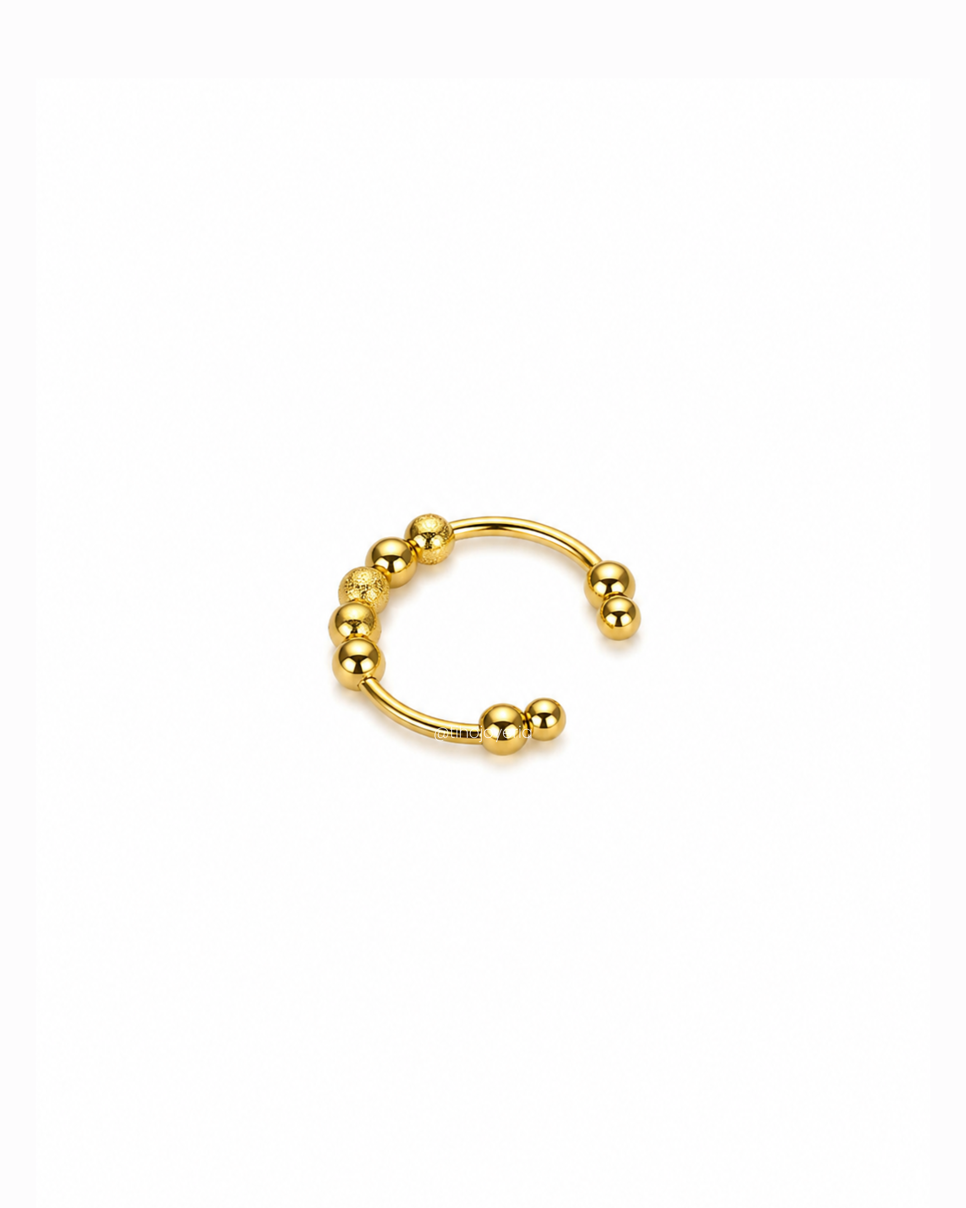 Anillo de esferas Doradas