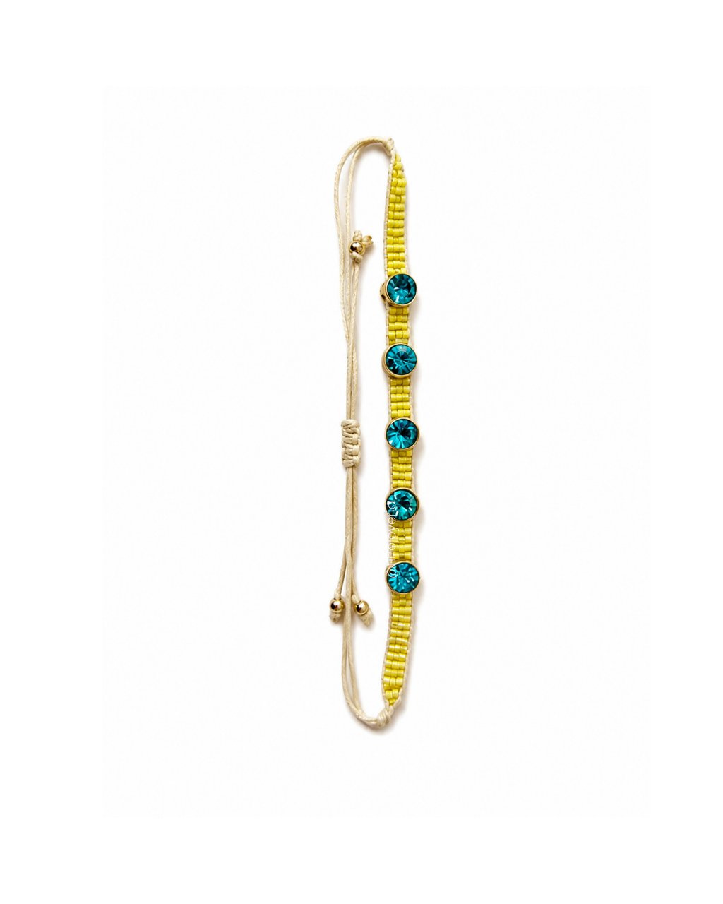 Brazalete Swarovski Amarillo / Azul
