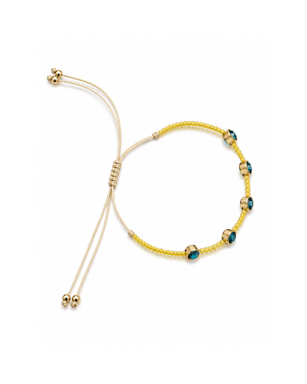 Brazalete Swarovski Amarillo / Azul