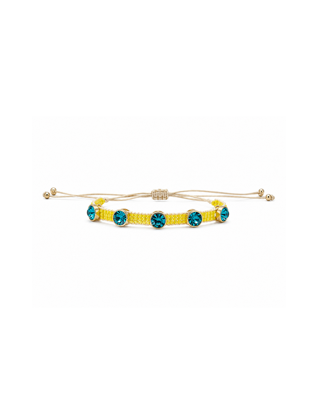 Brazalete Swarovski Amarillo / Azul