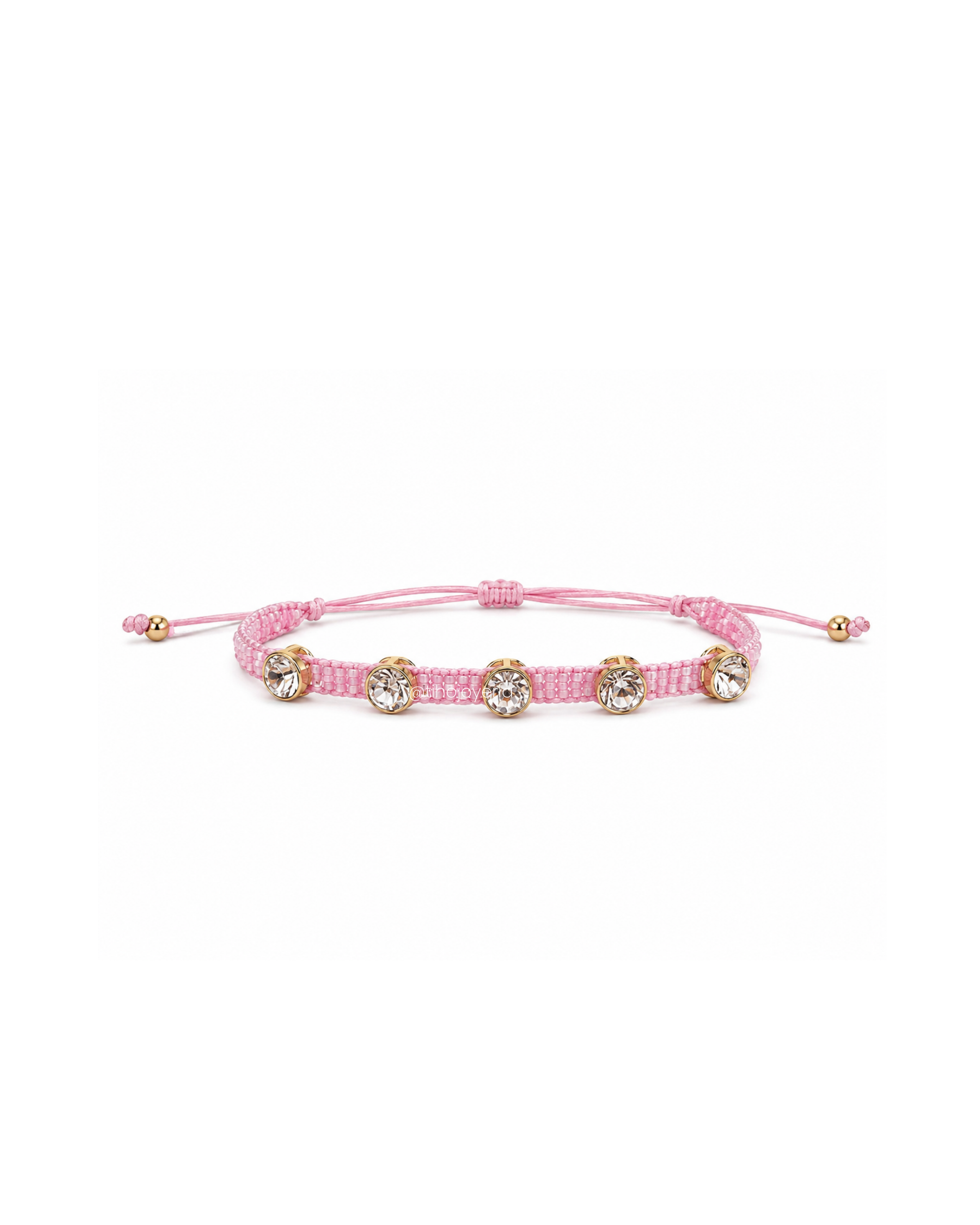 Brazalete Swarovski Baby Pink