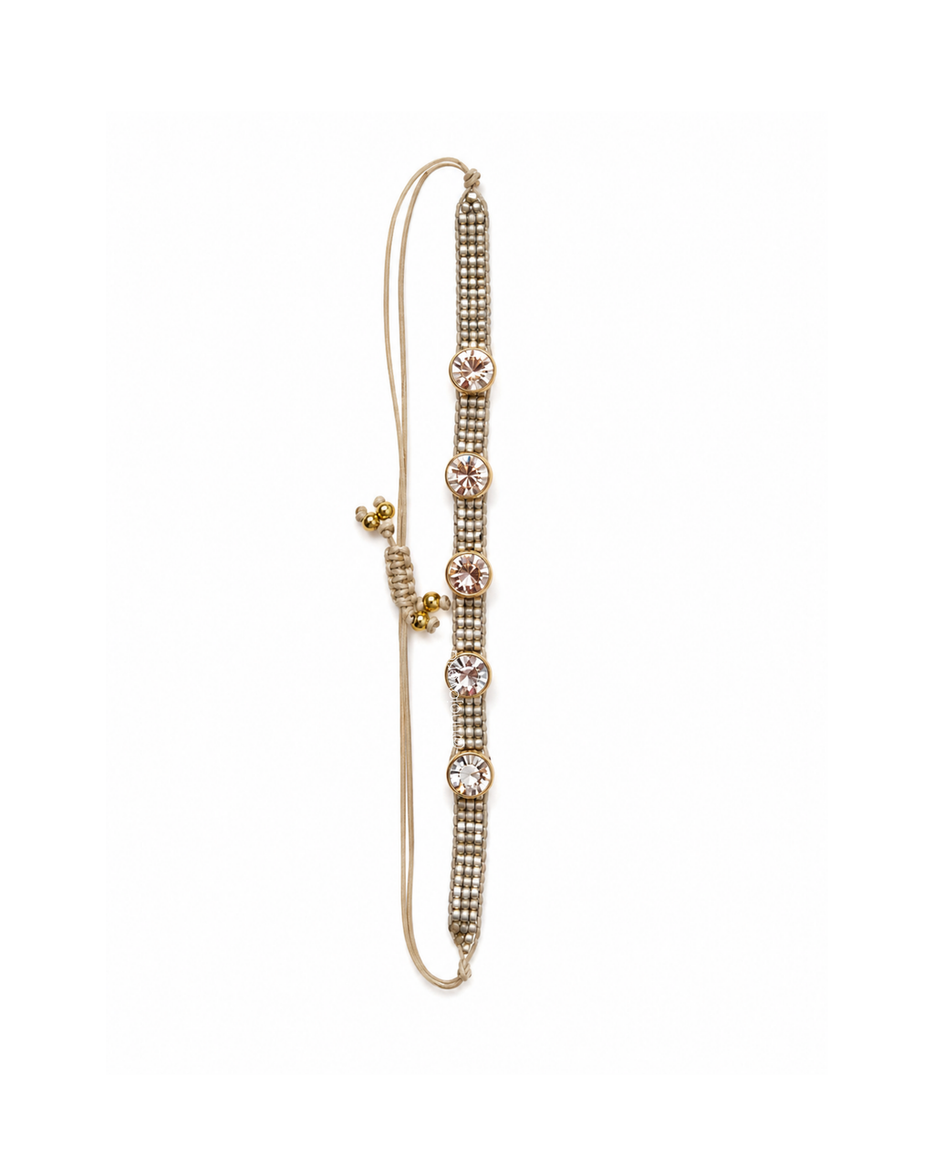 Brazalete Swarovski Beige / Plateado