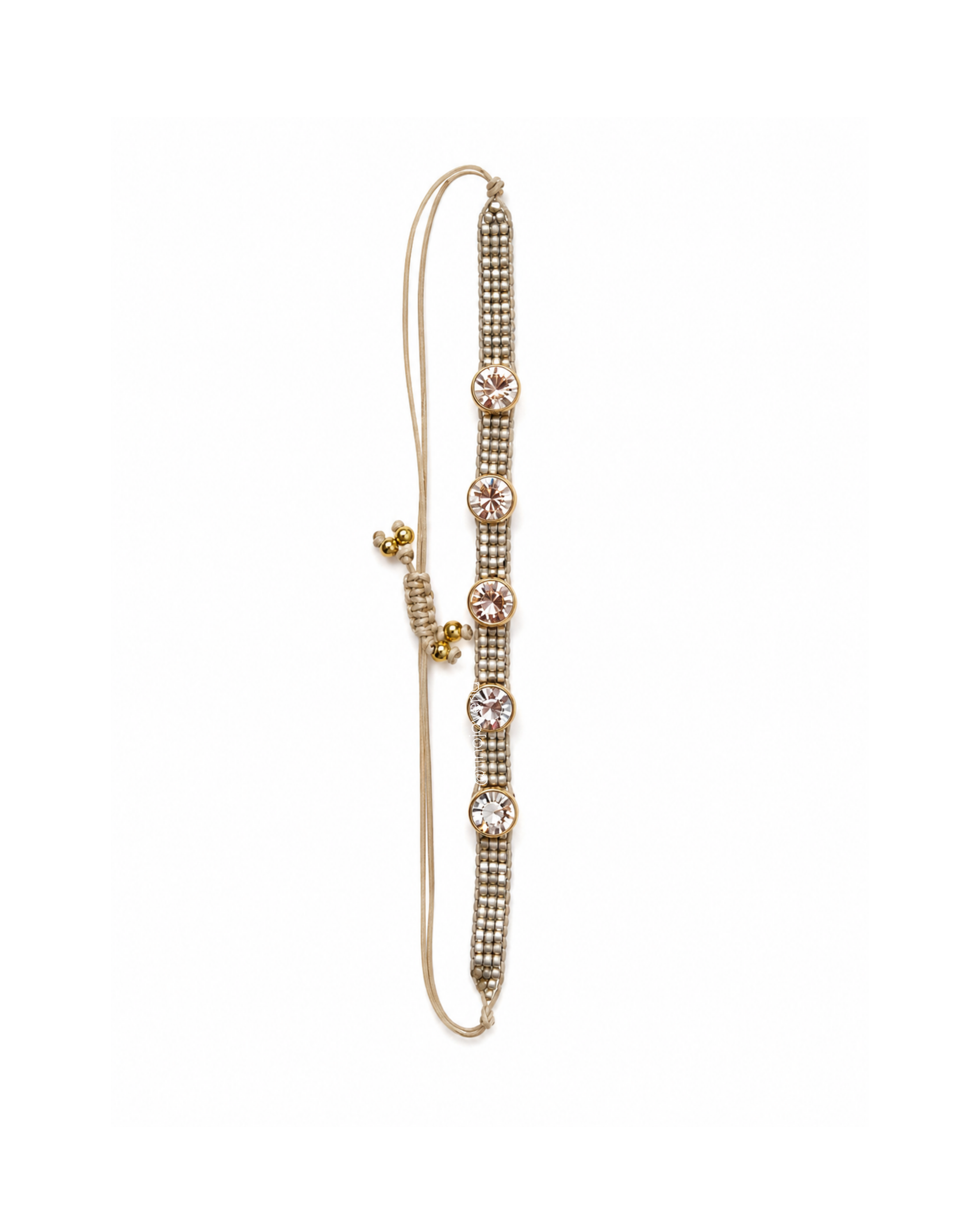 Brazalete Swarovski Beige / Plateado