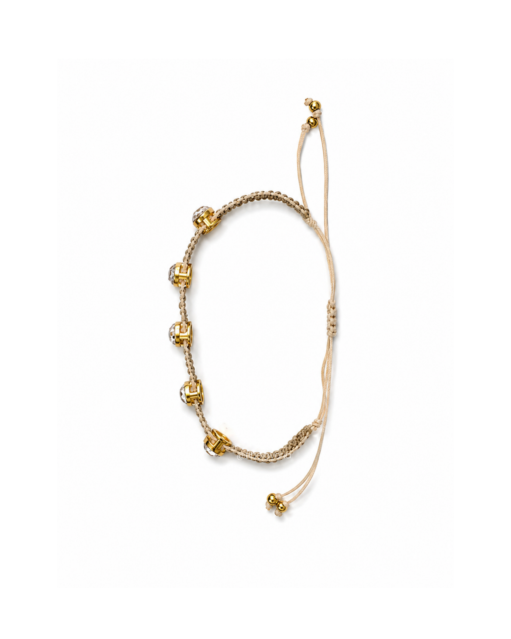 Brazalete Swarovski Beige / Plateado