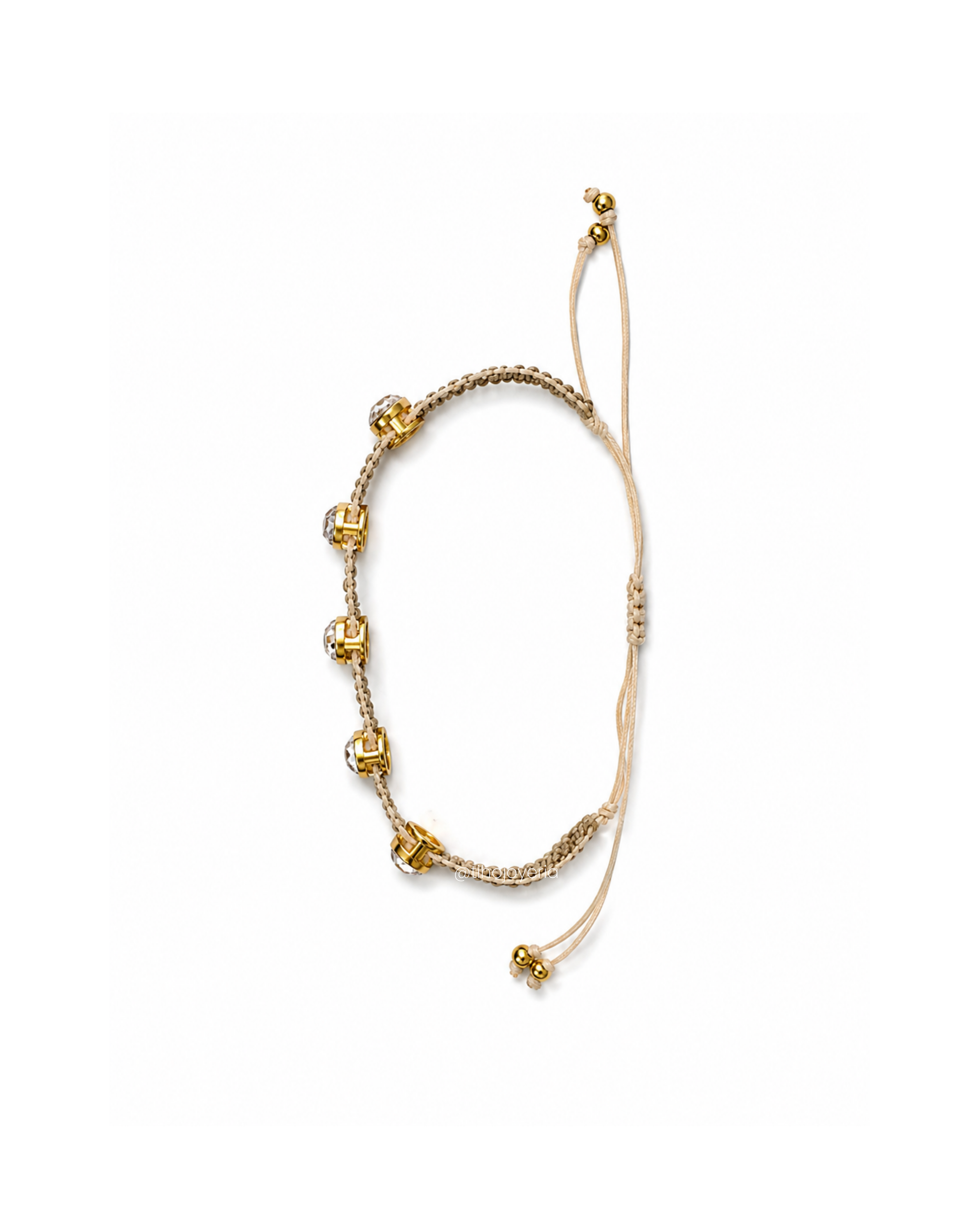 Brazalete Swarovski Beige / Plateado