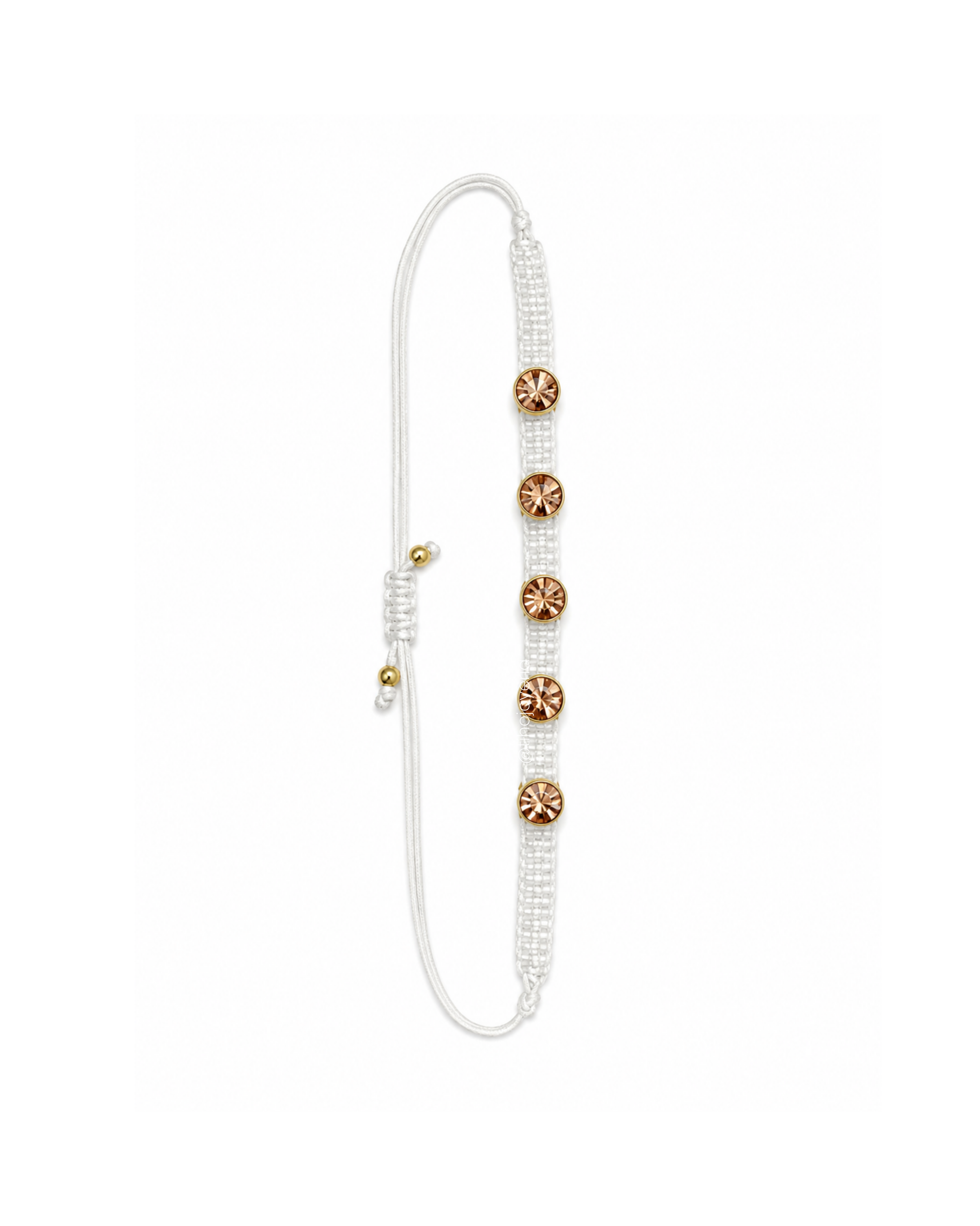 Brazalete Swarovski Blanco / Oro Rosa
