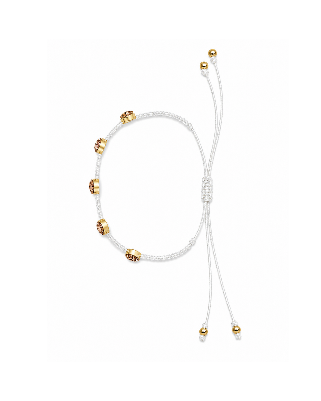 Brazalete Swarovski Blanco / Oro Rosa