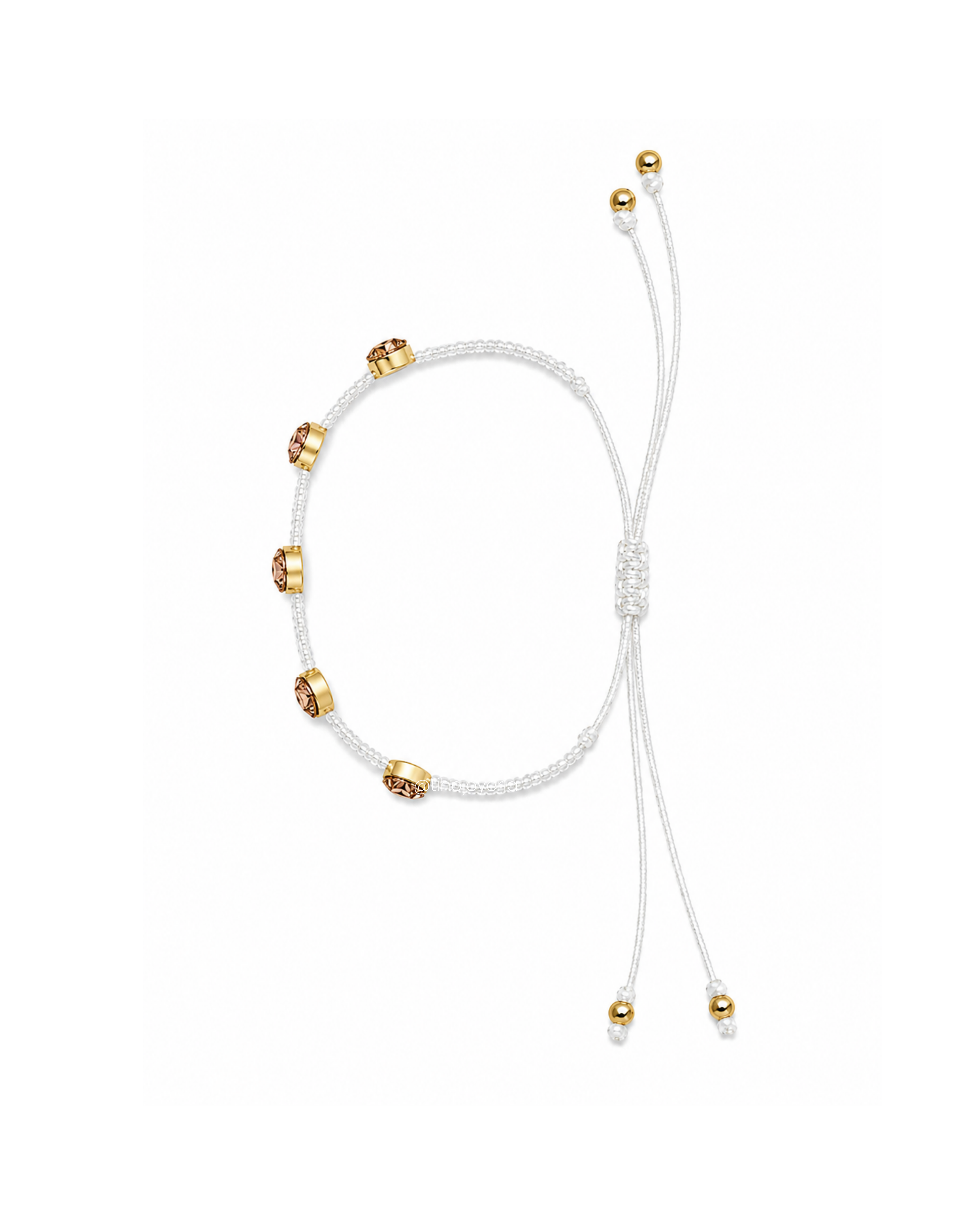 Brazalete Swarovski Blanco / Oro Rosa