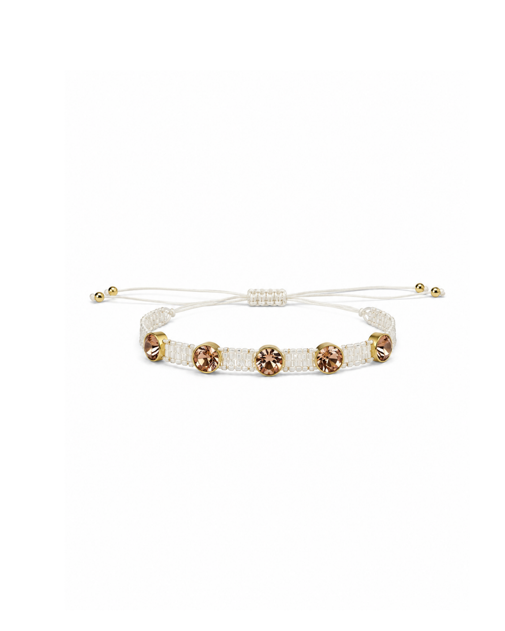 Brazalete Swarovski Blanco / Oro Rosa