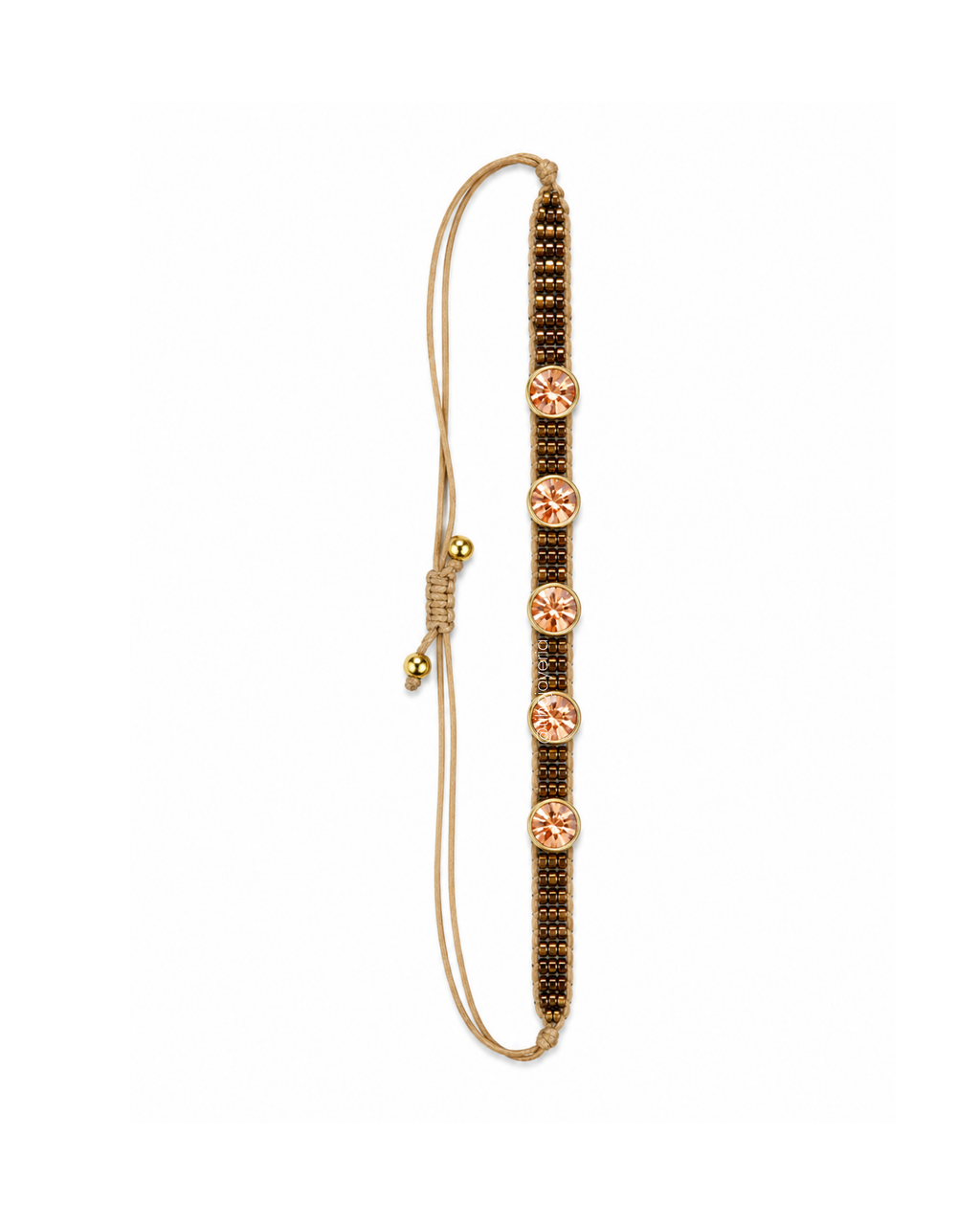 Brazalete Swarovski Café / Oro Rosado