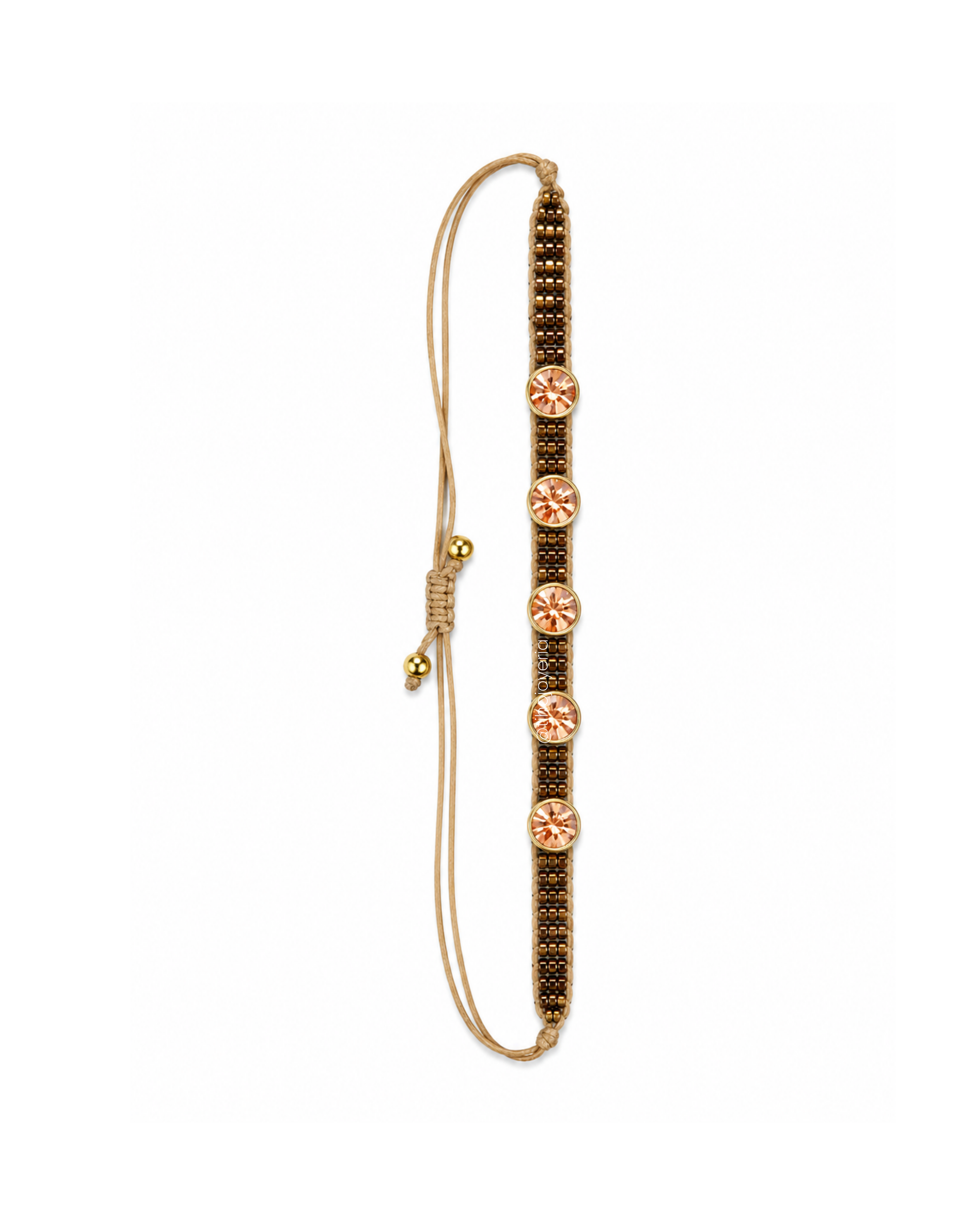 Brazalete Swarovski Café / Oro Rosado