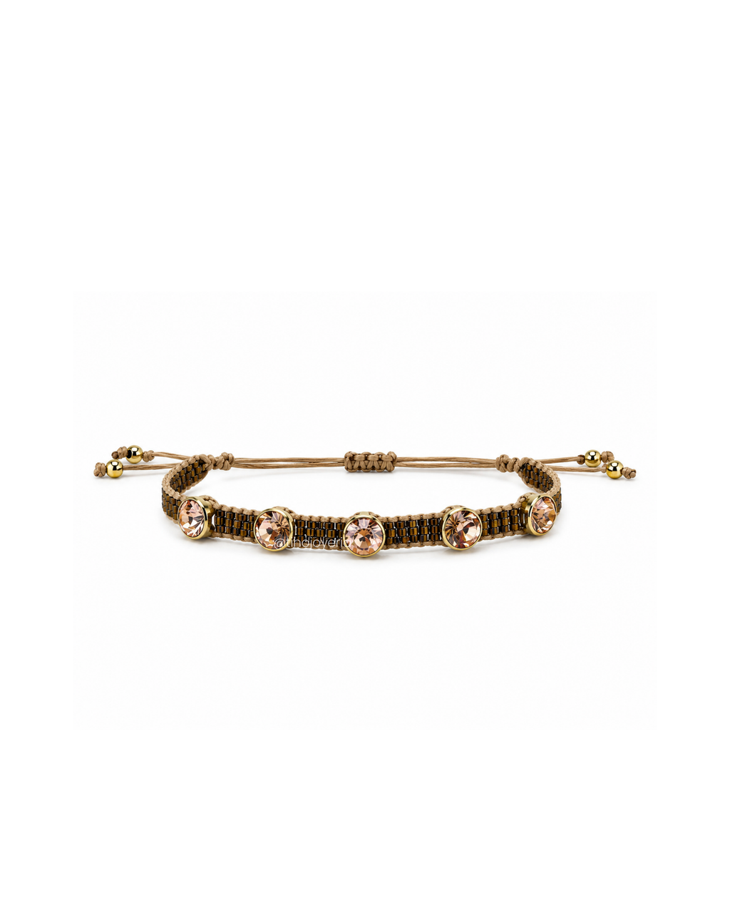Brazalete Swarovski Café / Oro Rosado