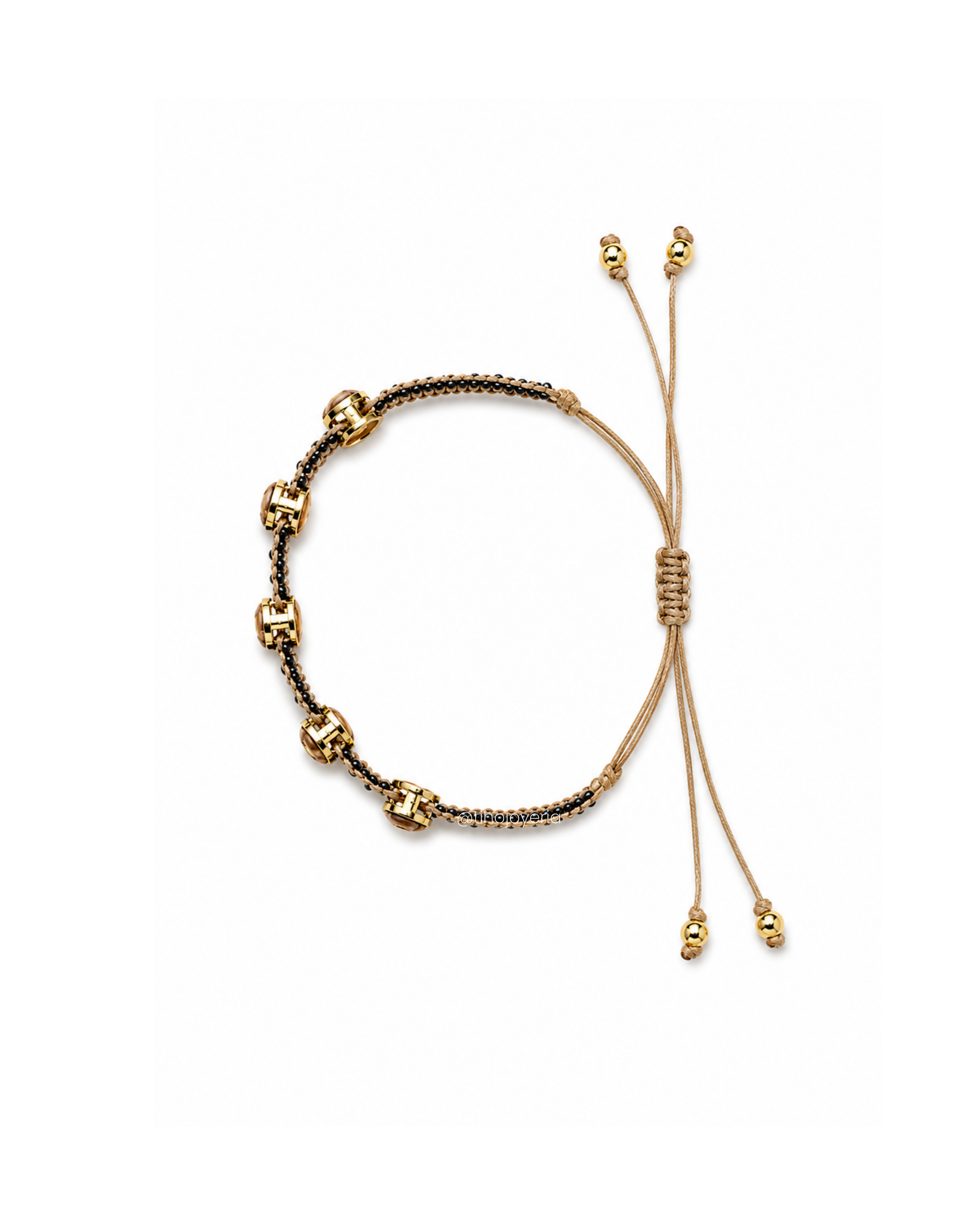 Brazalete Swarovski Café / Oro Rosado