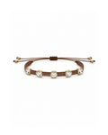 Brazalete Swarovski Café / Plateado