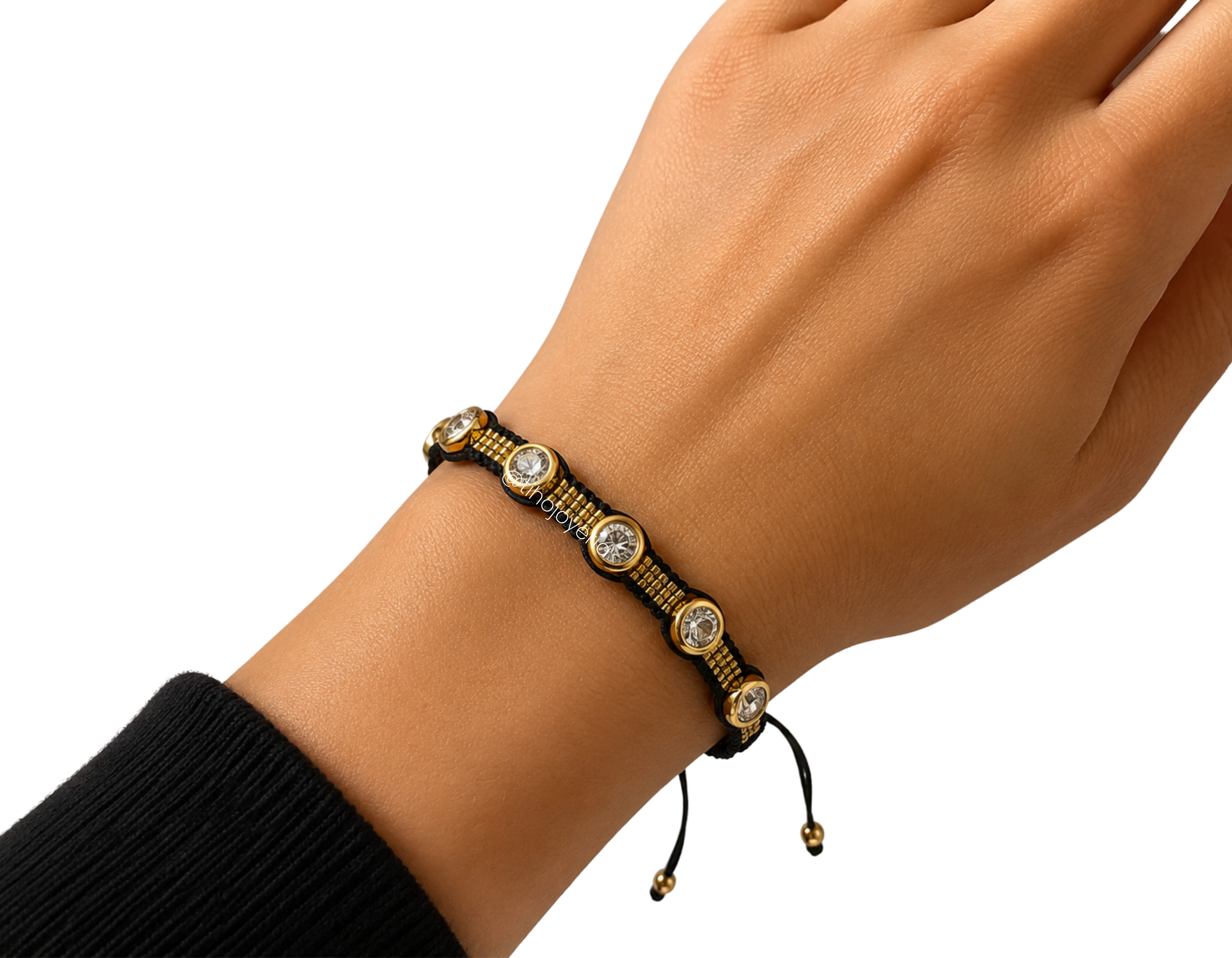 Brazalete Swarovski Dorado