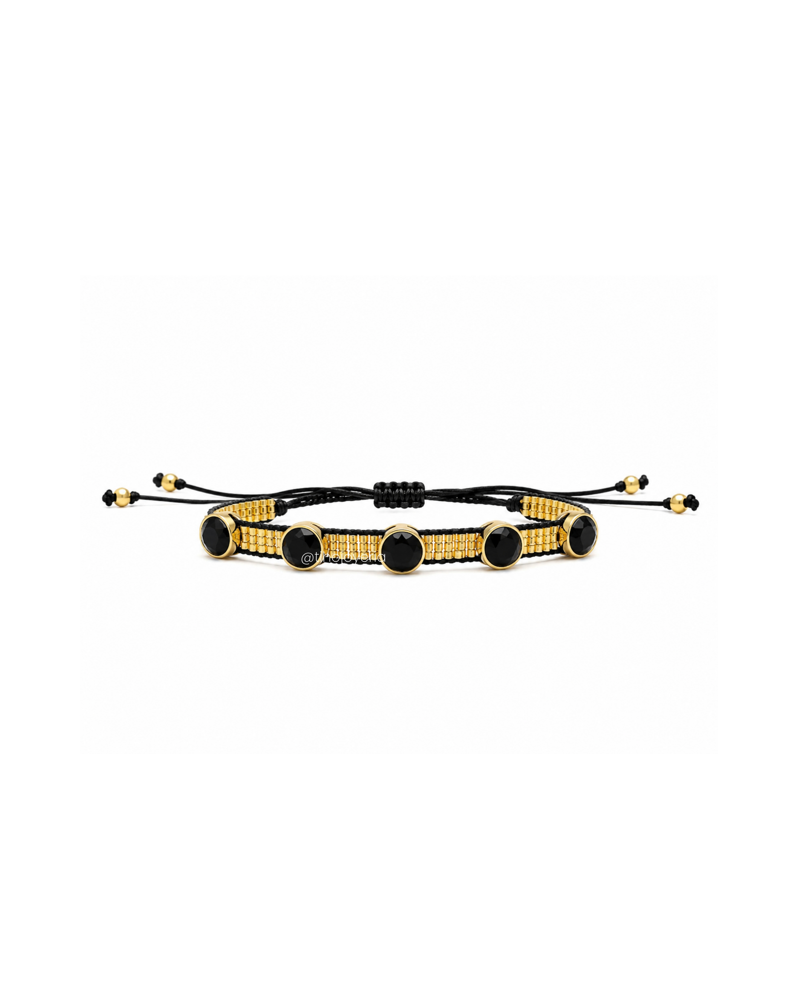 Brazalete Swarovski Dorado / Negro