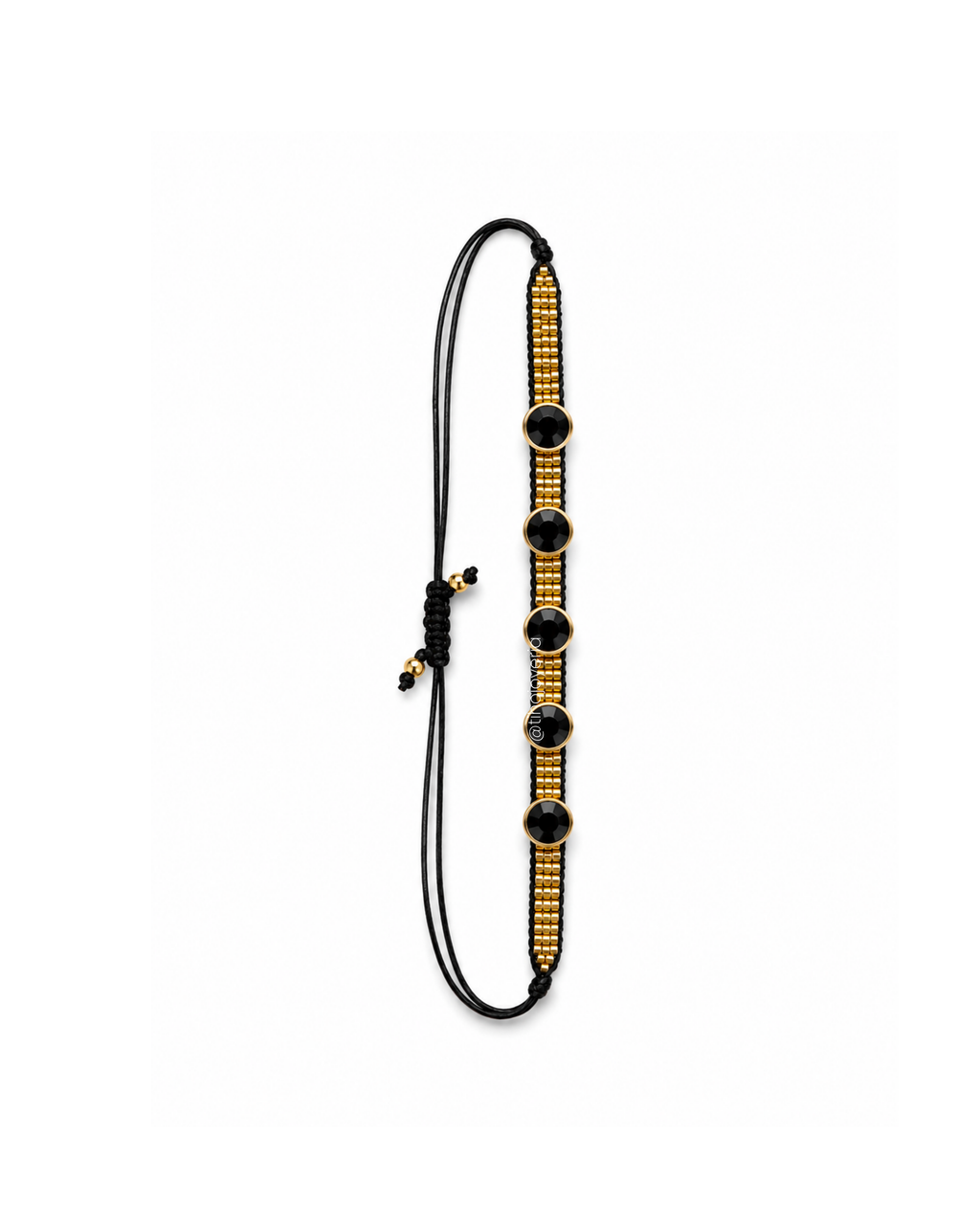 Brazalete Swarovski Dorado / Negro