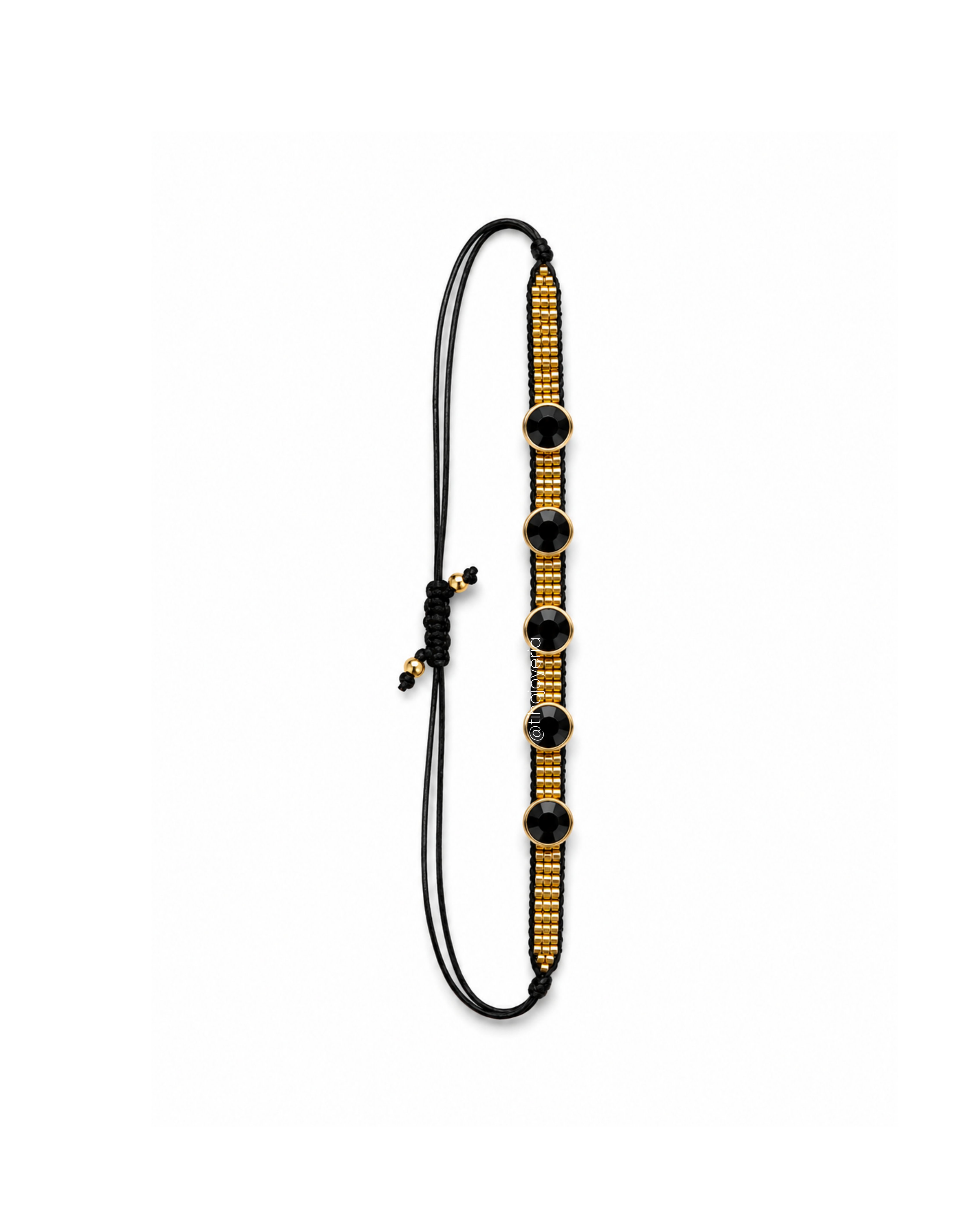 Brazalete Swarovski Dorado / Negro