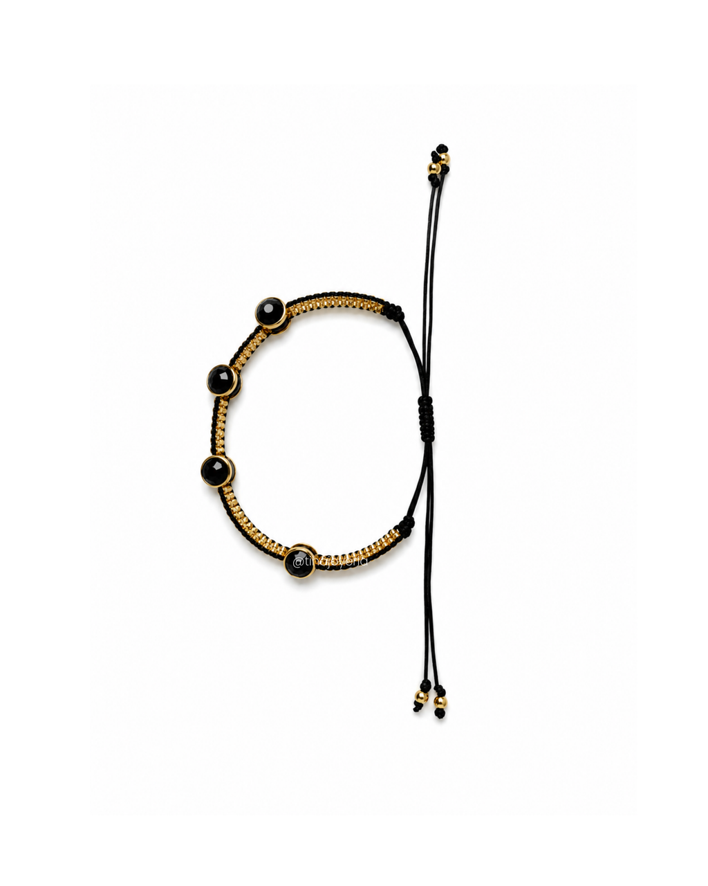 Brazalete Swarovski Dorado / Negro
