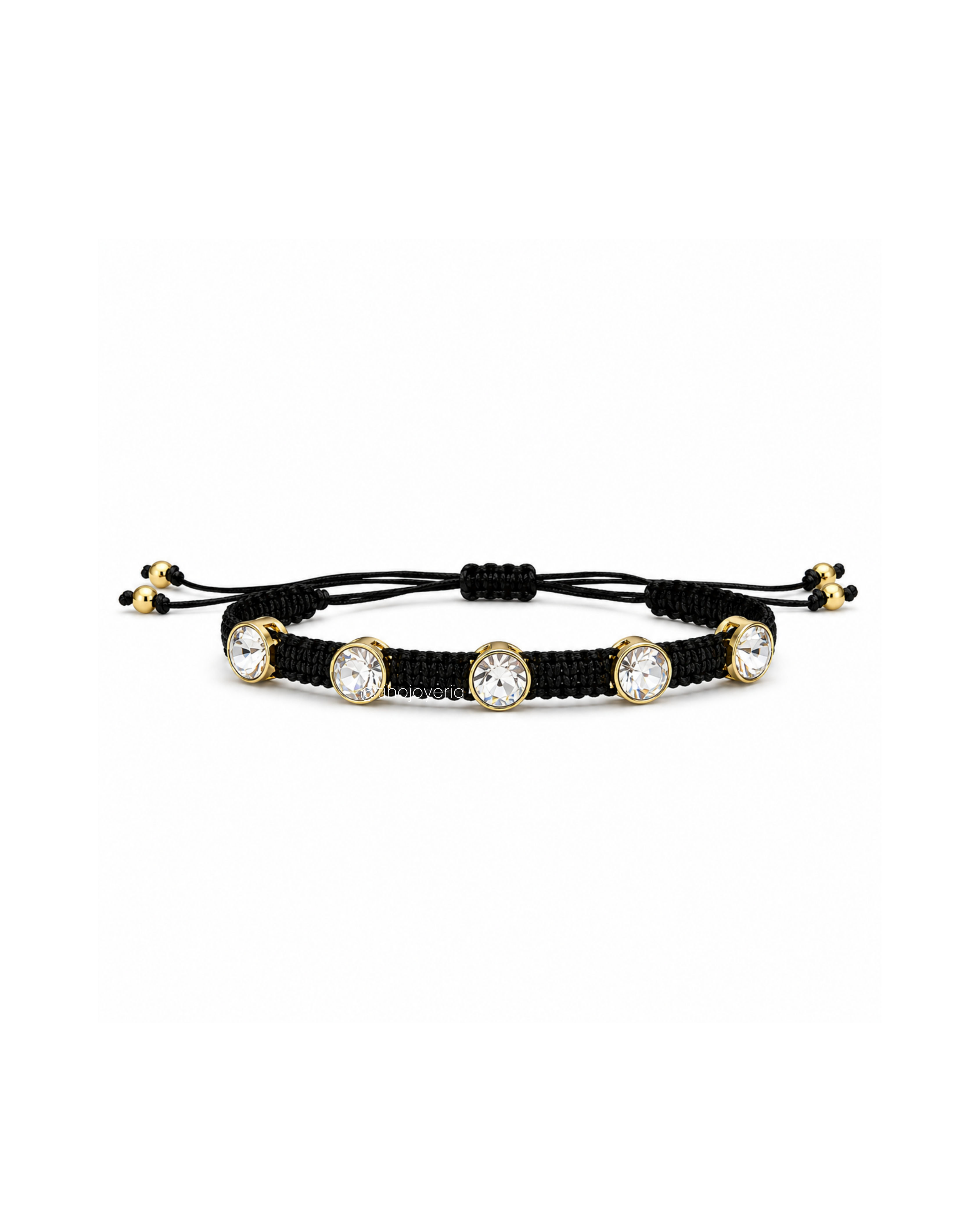 Brazalete Swarovski Negro / Plata