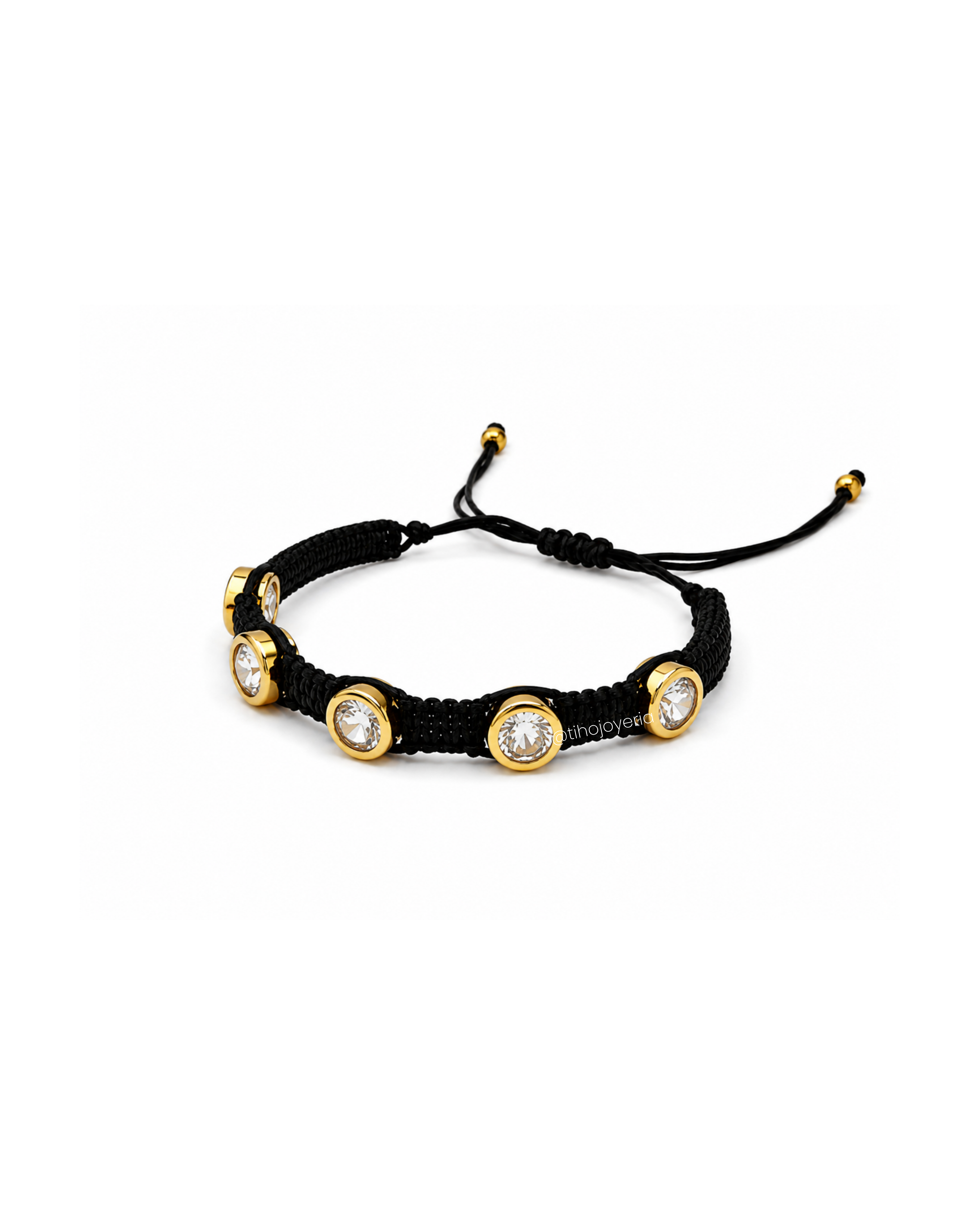 Brazalete Swarovski Negro Circular
