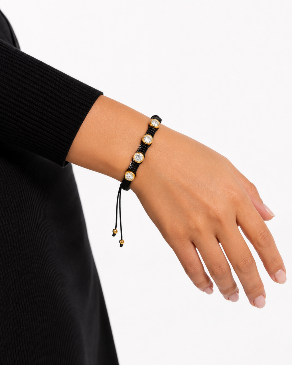Brazalete Swarovski Negro Circular