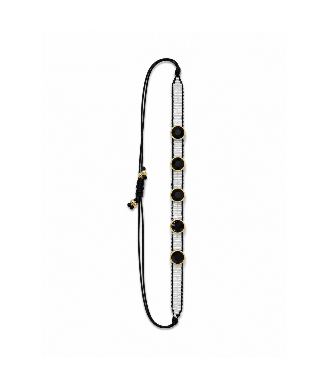 Brazalete Swarovski Plateado / Negro