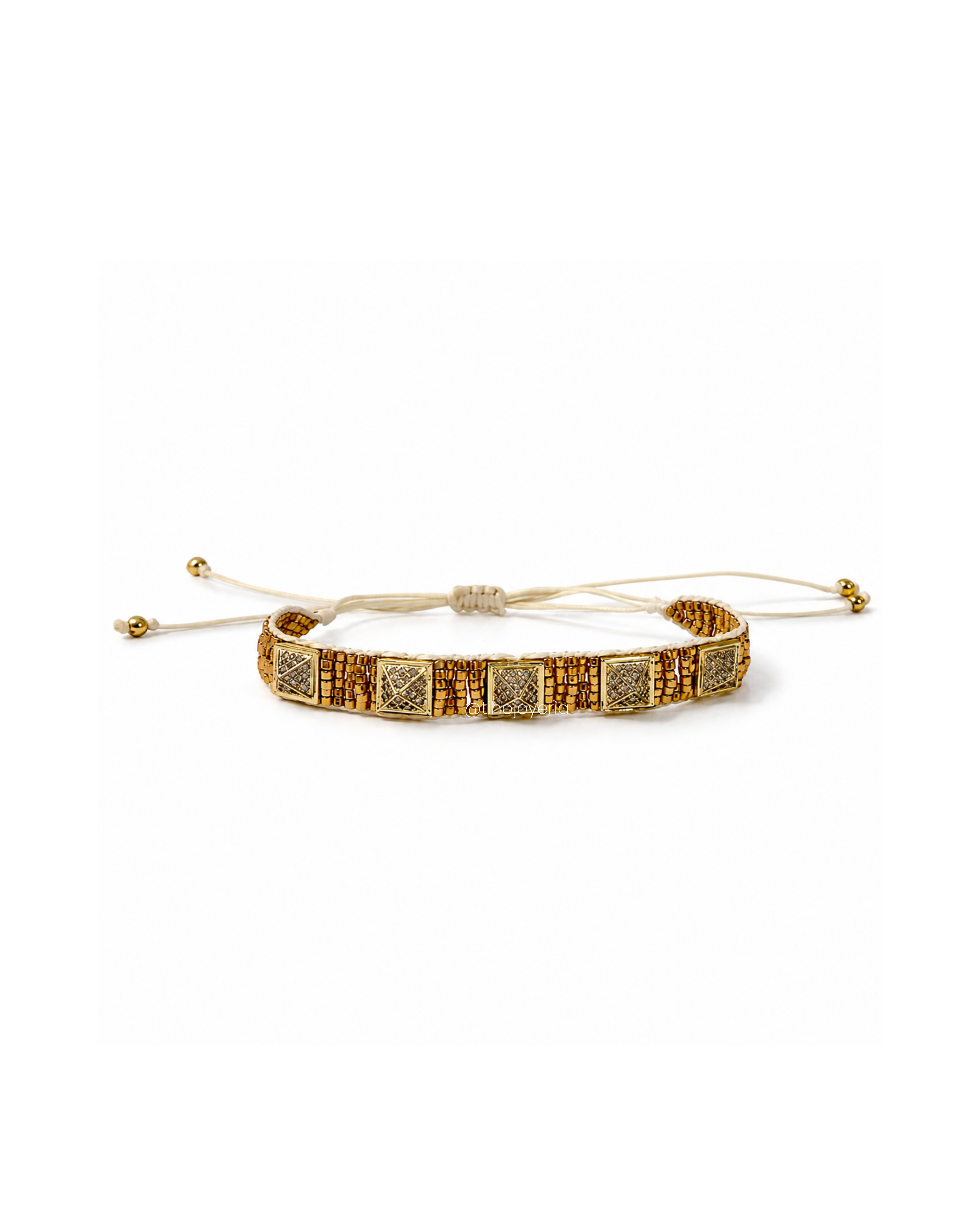 Brazalete con Estoperoles de Zirconias Dorado