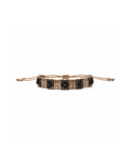 Brazalete con Estoperoles de Zirconias Beige / Negro