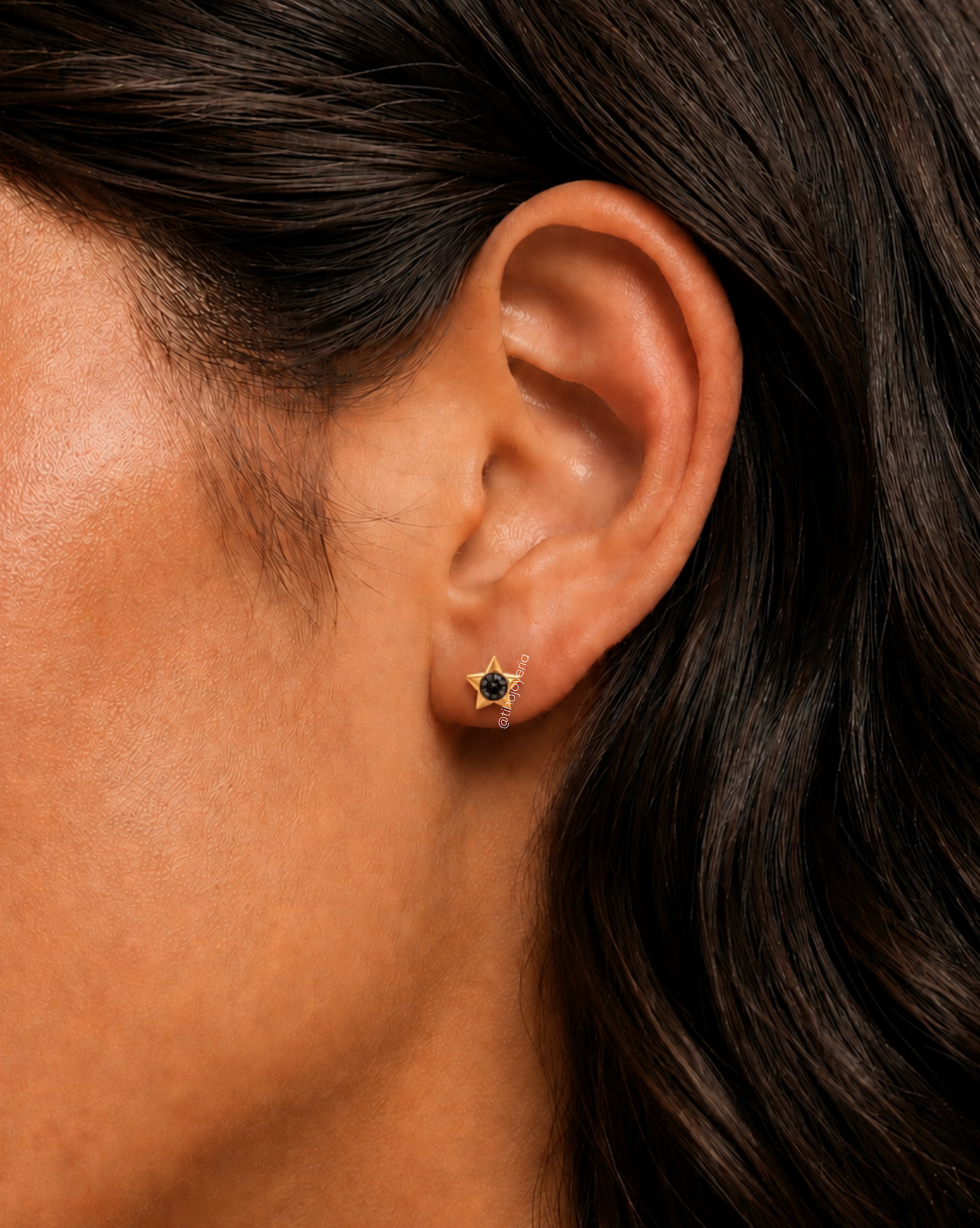 Aretes Starlight Negro