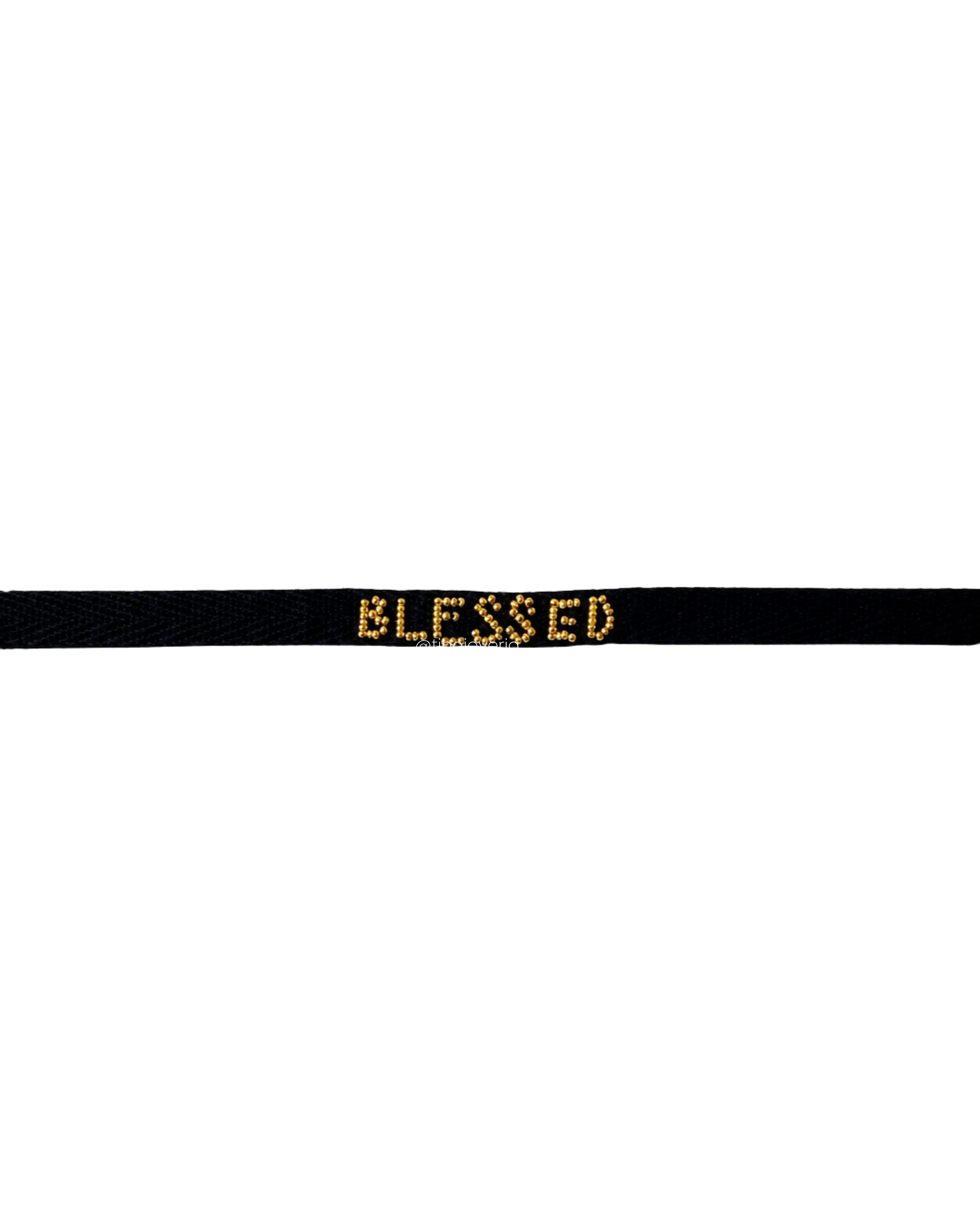 Pulsera Tela Bordada Blessed