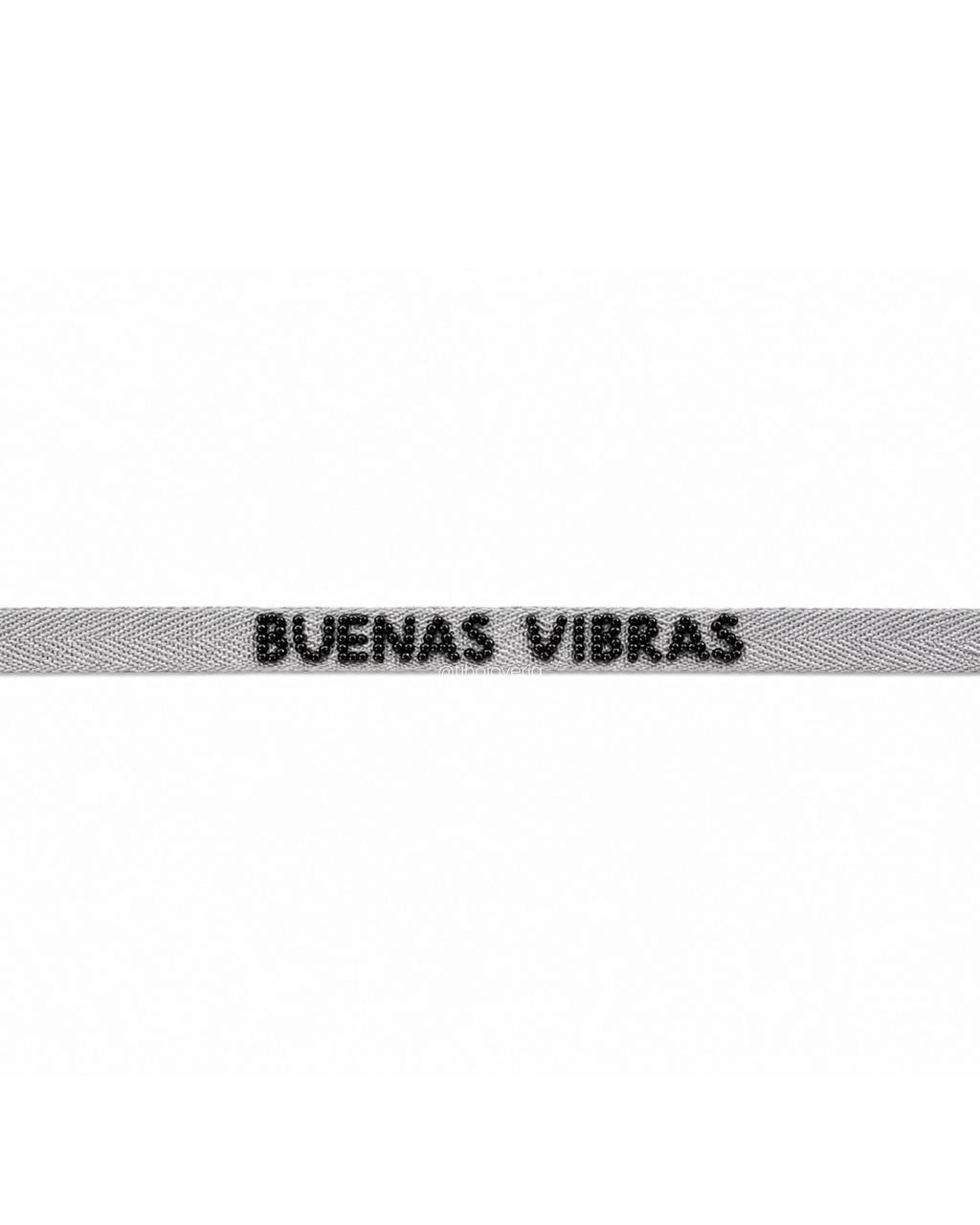Pulsera Tela Bordada Buenas Vibras